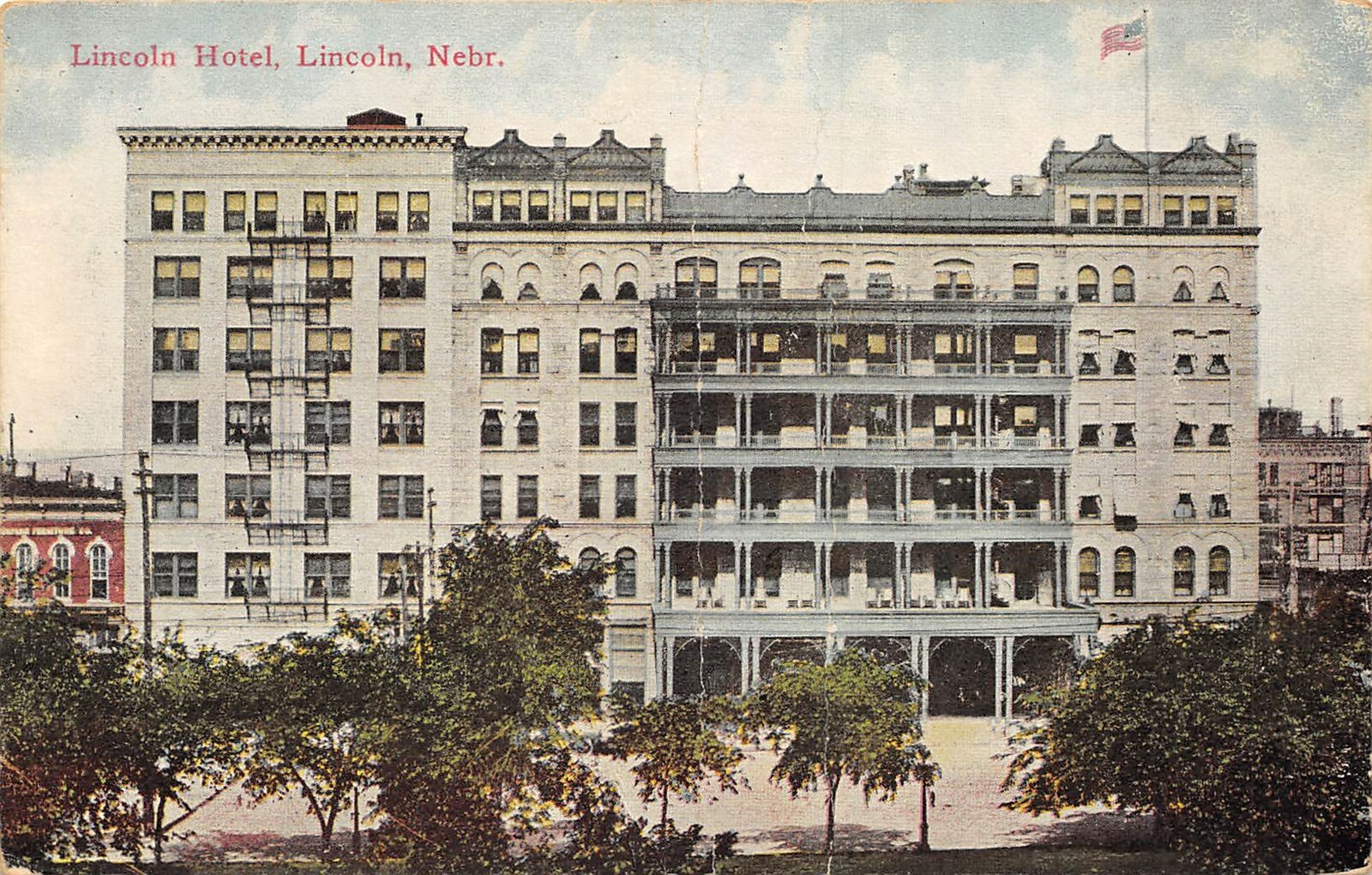 Lincoln Nebraska c1910 Postcard Lincoln Hotel 
