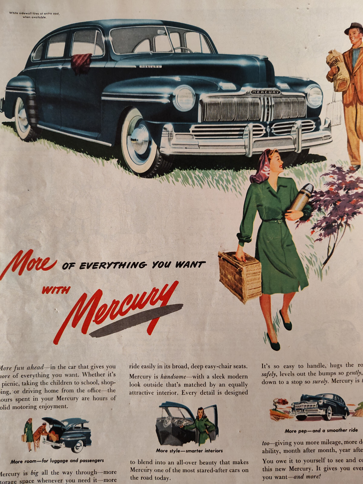 1947 Collier\'s Ad MORE of Everything You Want with MERCURY Automobiles