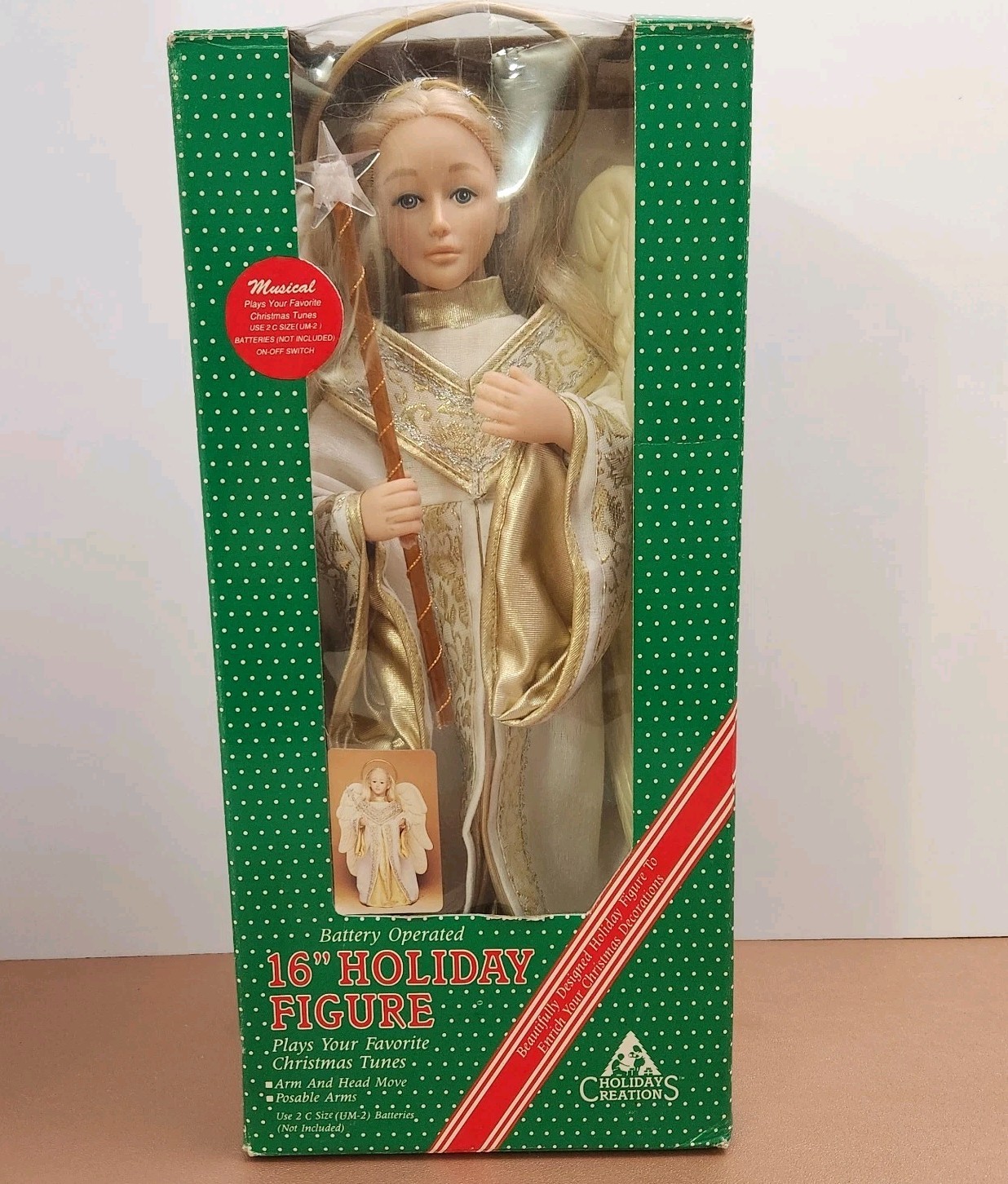 Holiday Creations Vtg Animated Music Christmas Angel 16