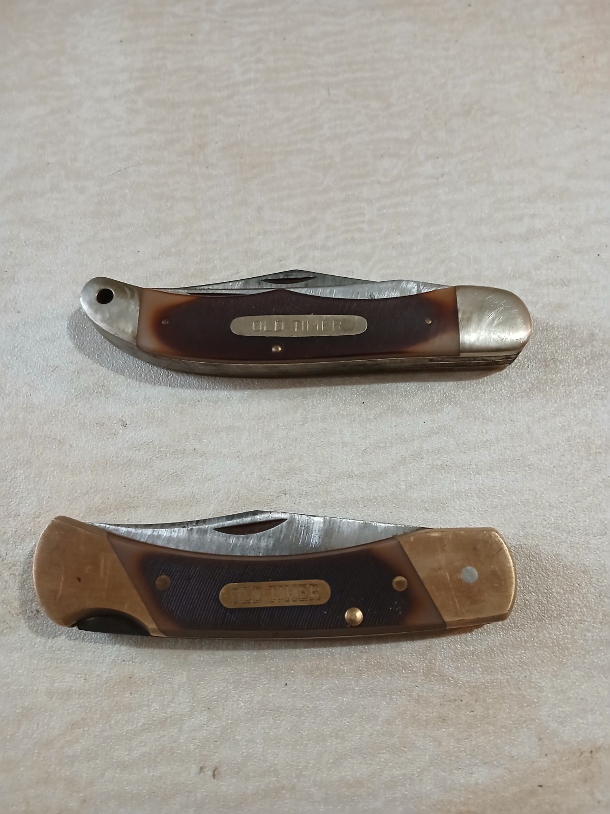 2 Pc Vintage Schrade Old Timer USA Knives. 250t, 7-0t