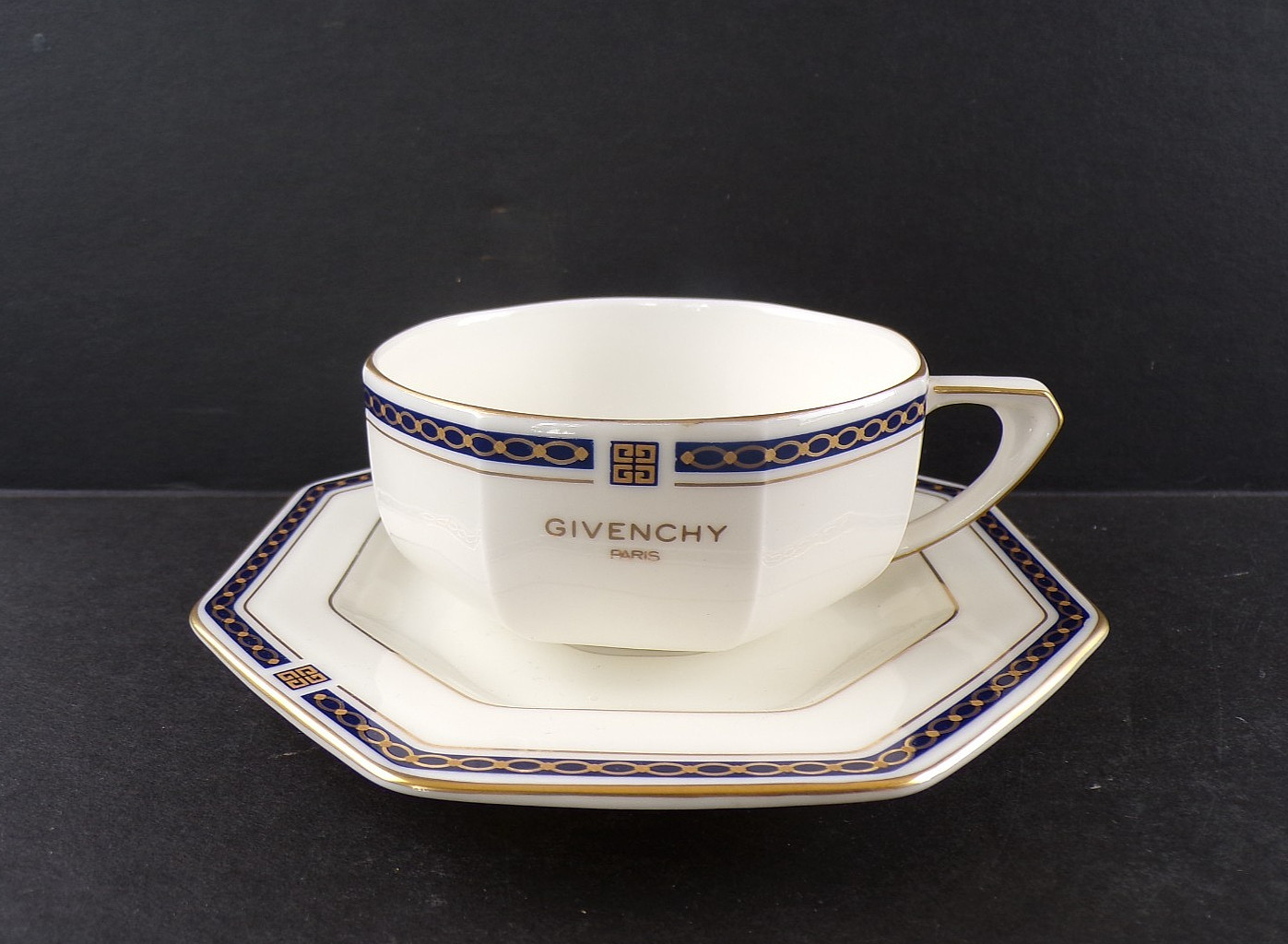 Stunning Givenchy Paris, OCTAGON CUP & SAUCER SET, Yamaka International, Japan