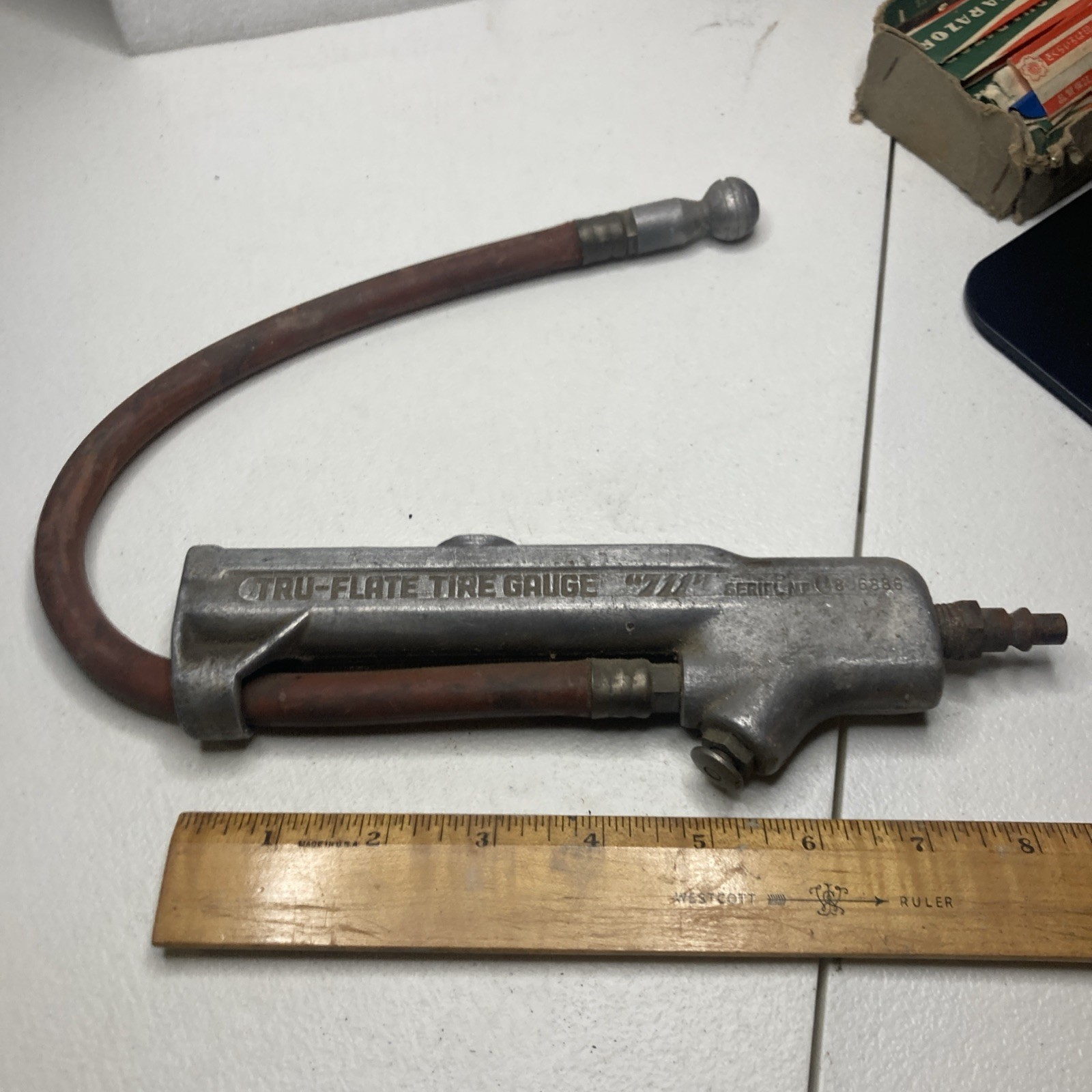 Vintage Druge Bros MFG. Co True Flate #711 Quality Air Tool Inflator W/ Gage-E