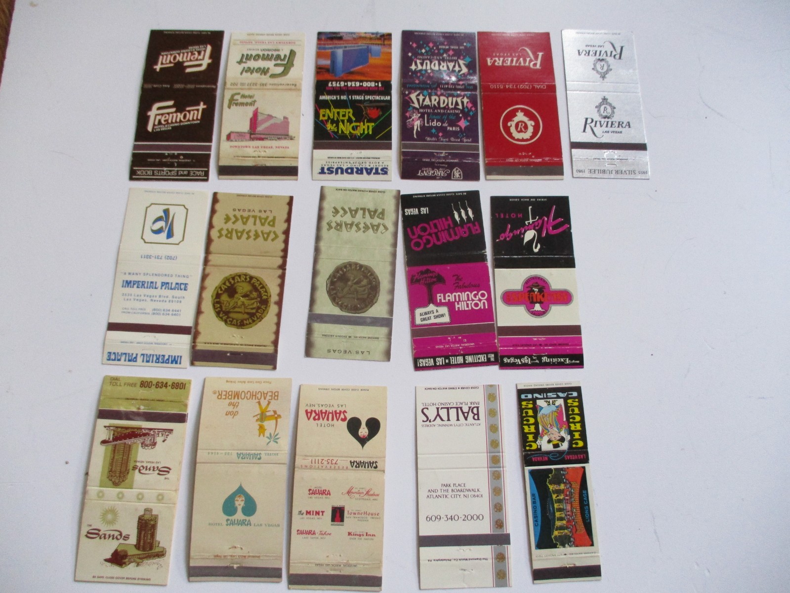 Lot Of 16 Vintage Las Vegas Casino Matchbook Covers. Pictured