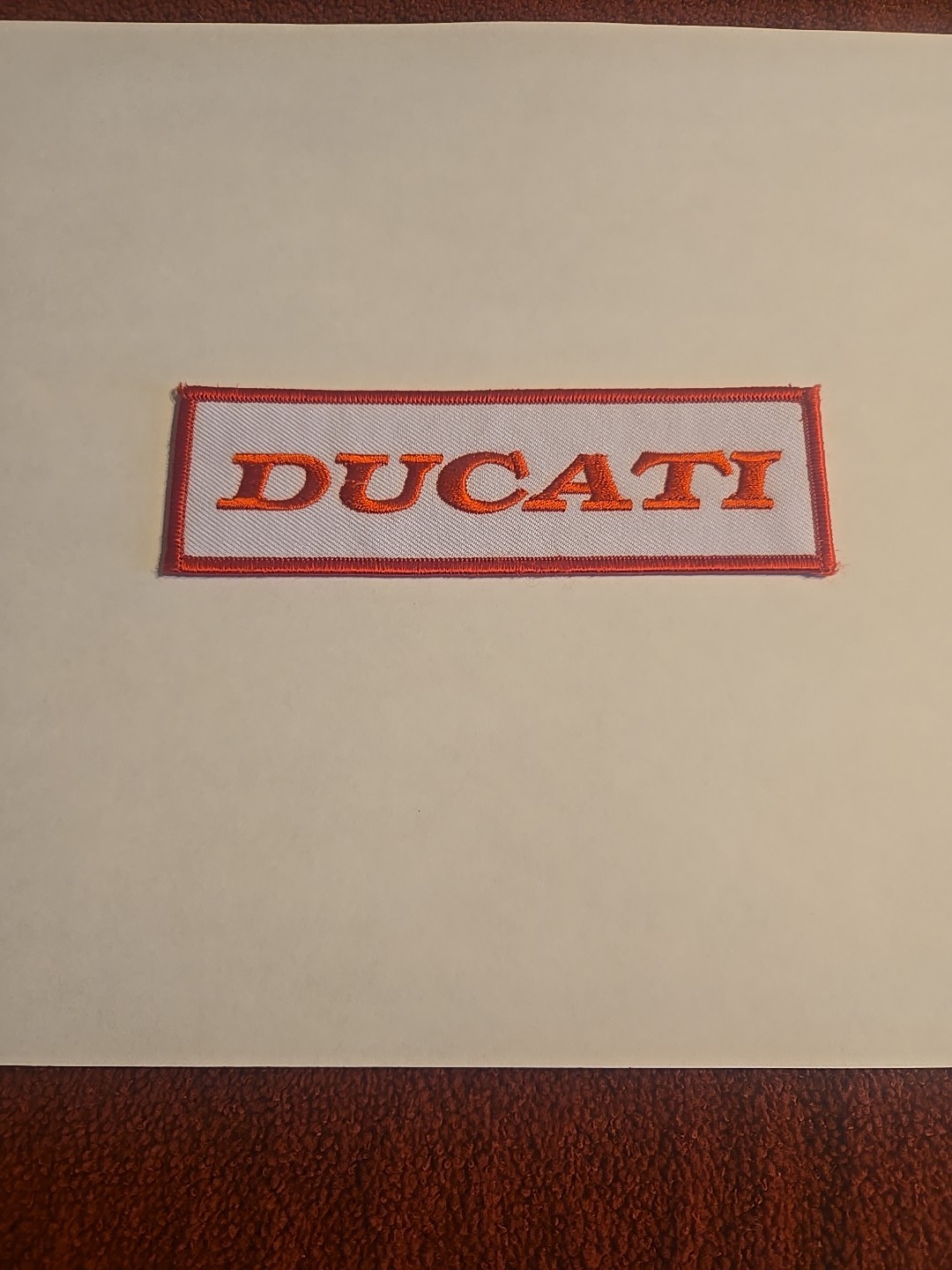 DUCATI jacket Patch White With Red  (NEW))
