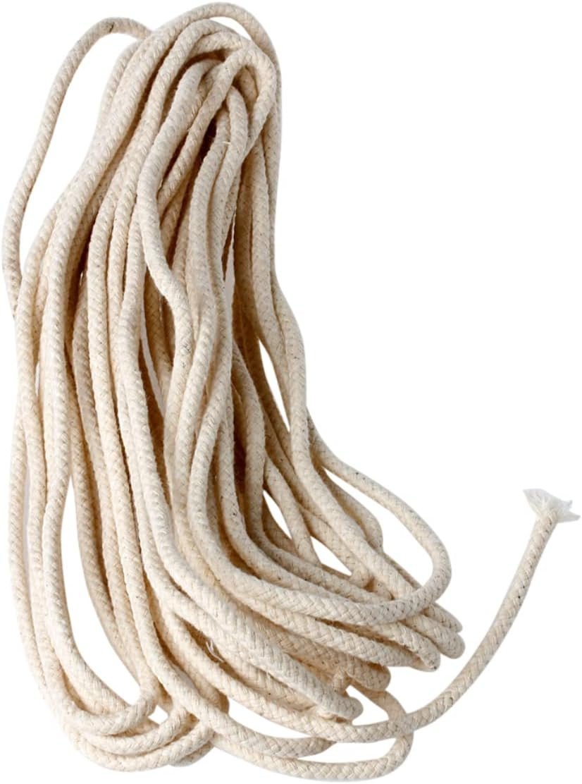9.8 Feet 3/8'' round Cotton Kerosene Oil Lamp Wicks Burner, Alcohol Wick Rope
