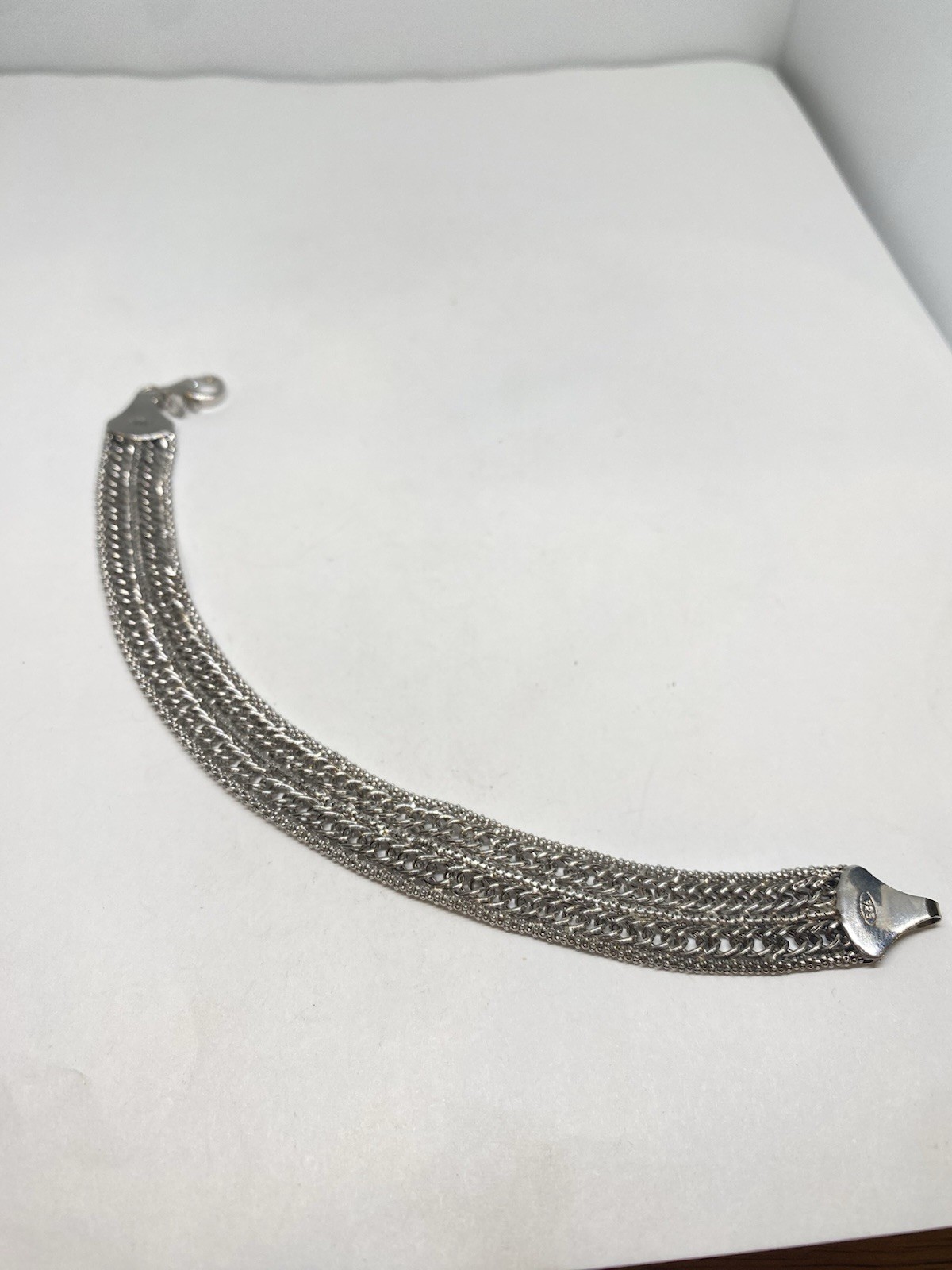10g 925 STERLING SILVER MADE IN ITALY FINE JEWELRY MULTI LAYERED BRACELET