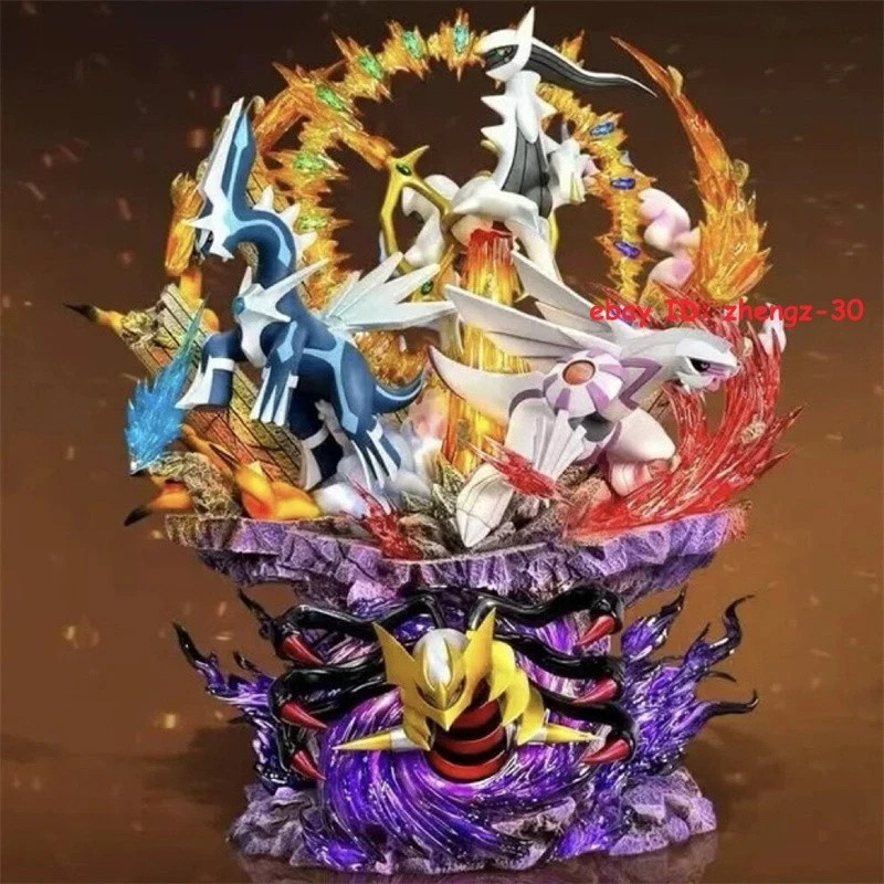 H38CM Arceus Statue Anime Figure Painted GK Model Light Up Collectibles Gift Toy