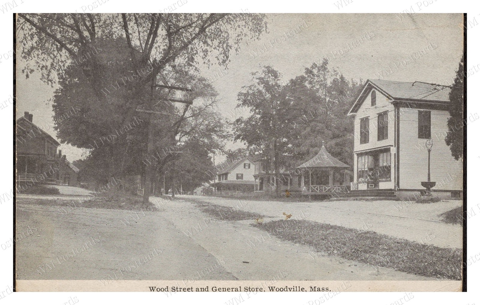 Woodville Massachusetts circa 1900s Wood Street General Store Standard Postcard