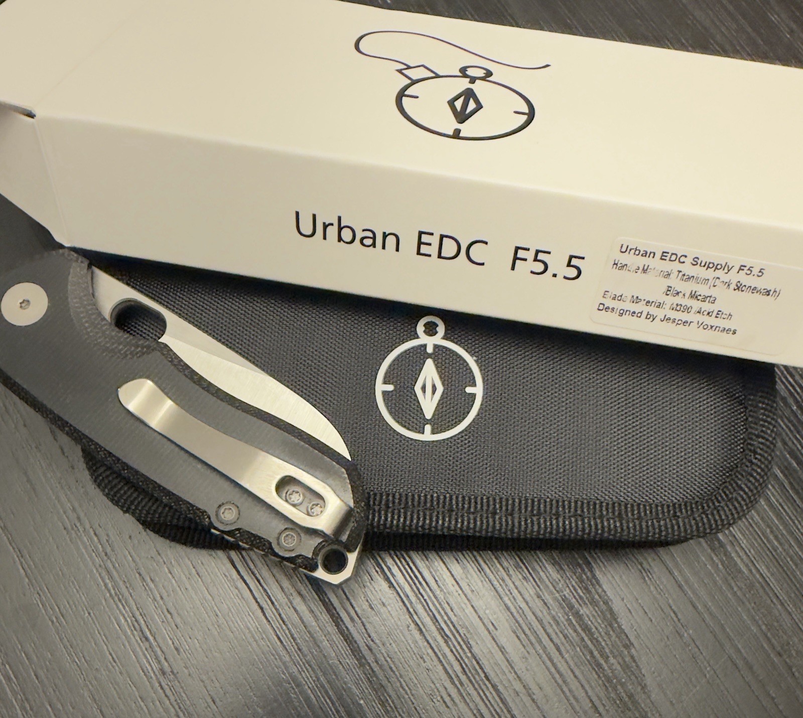 Urban EDC F5.5 / Black G10 Scales / M390 Blade / Lynch Clip / Carried And Cut