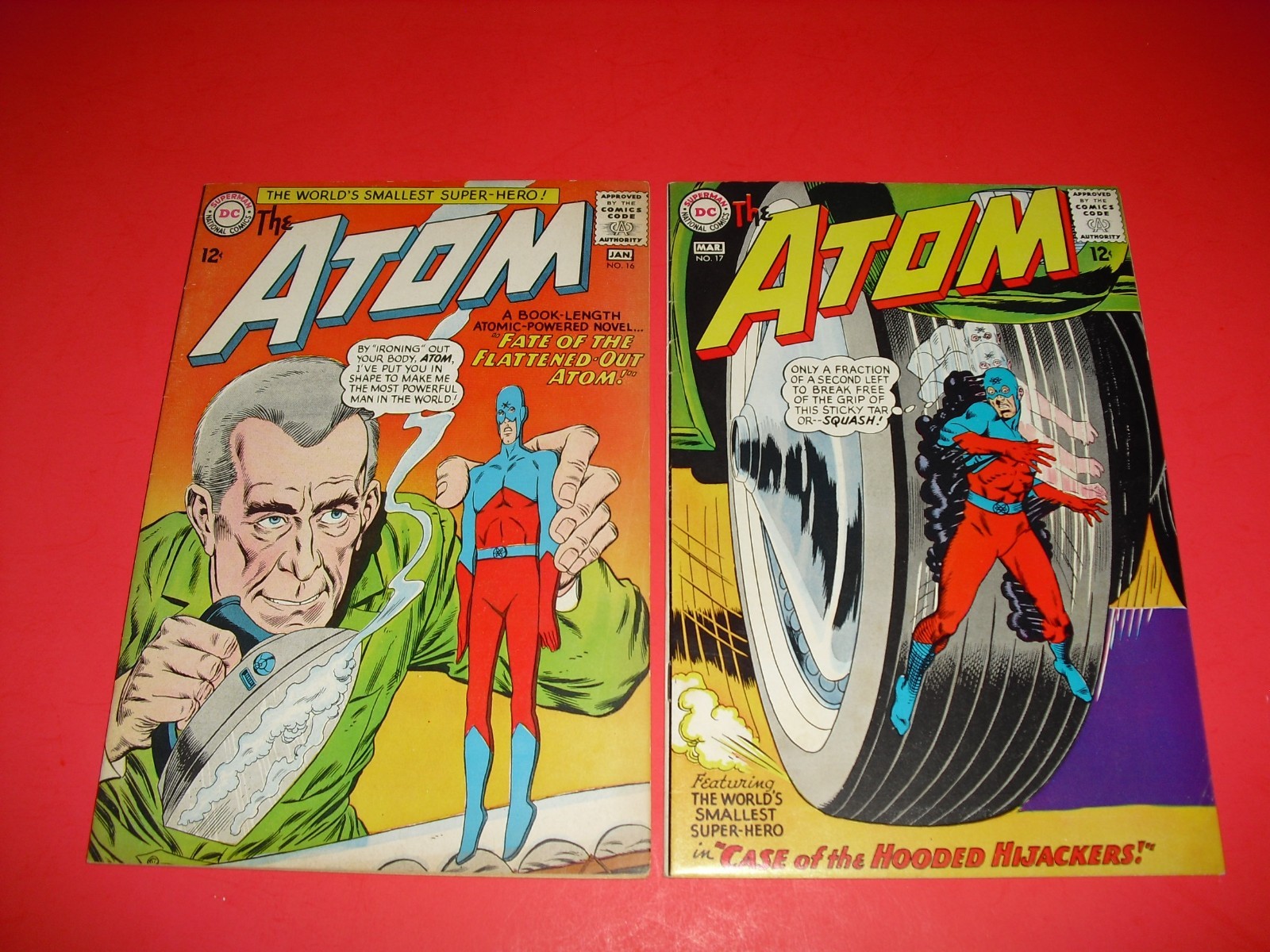 The Atom #16 F/VF 7.0 & #17 VF 8.0 from 1965 DC very fine unrestored C278