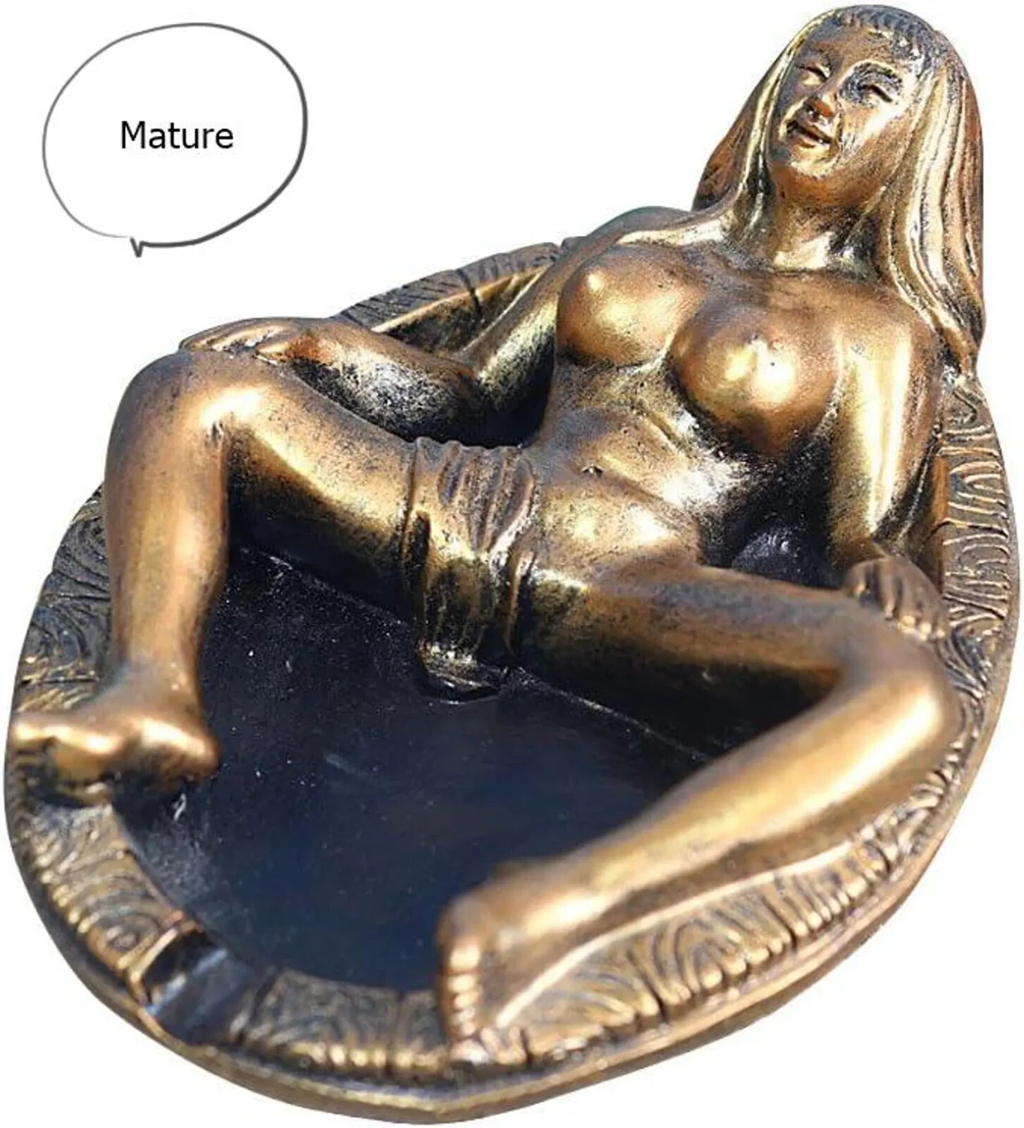 Small Beauty Bathing Figurine Sexy Women Cigar Ash Tray for Home Office Decor