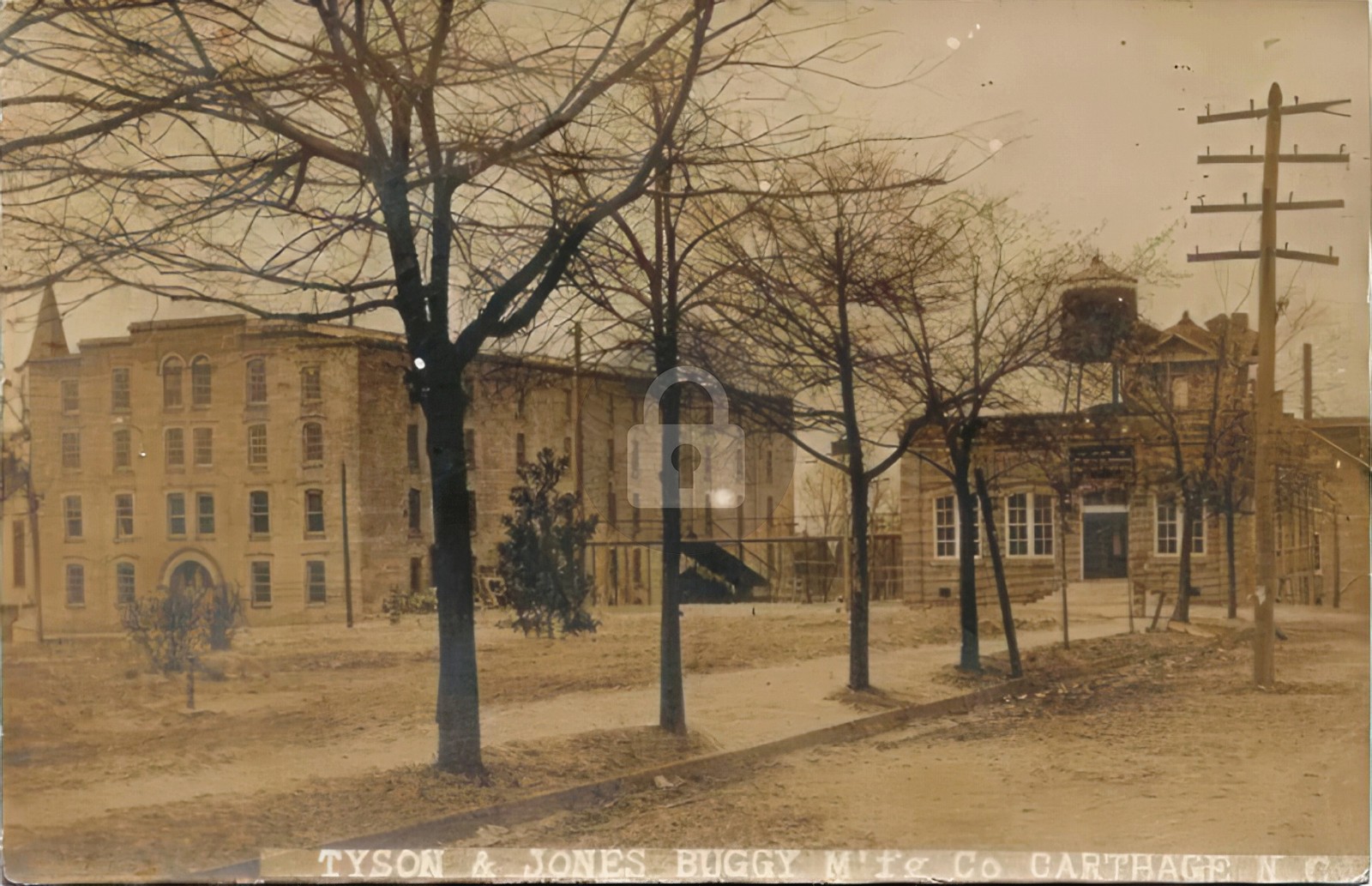 1912 Carthage NC Tyson & Jones Buggy Factory RPPC Photo Postcard COPY
