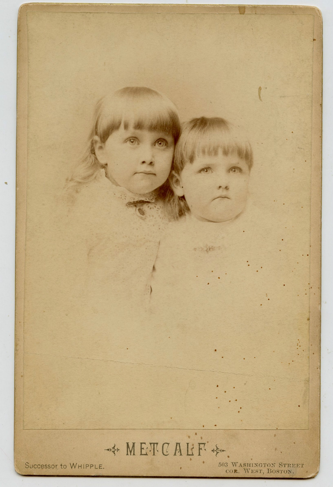Cabinet Photo - Boston, Massachusetts - 2 Cute Little Girls - (GRACE & ELONE)?