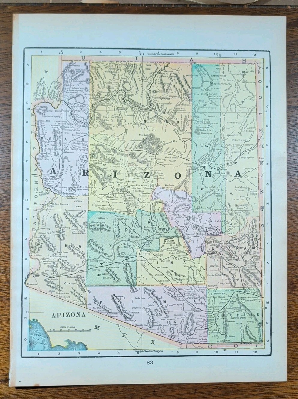 Vintage 1898 ARIZONA TERRITORY 11\