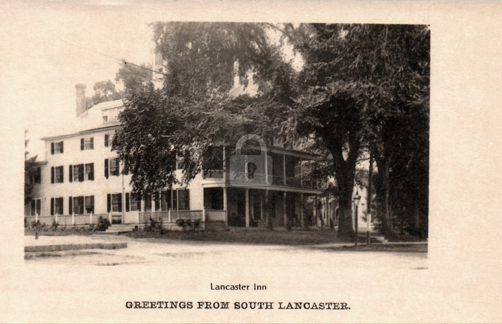Lancaster Inn Hotel Massachusetts Early 1900 RPPC Photo Postcard COPY