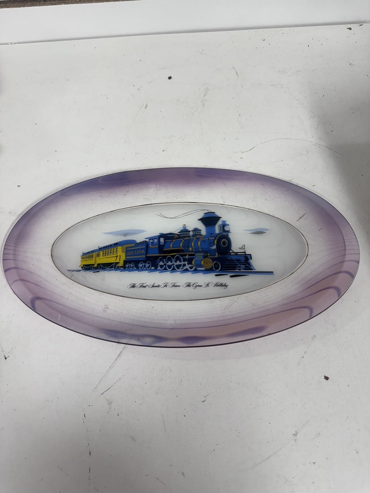 VTG First Santa Fe Train The Cyrus K. Holliday Collectors Plate, Tray or Plate