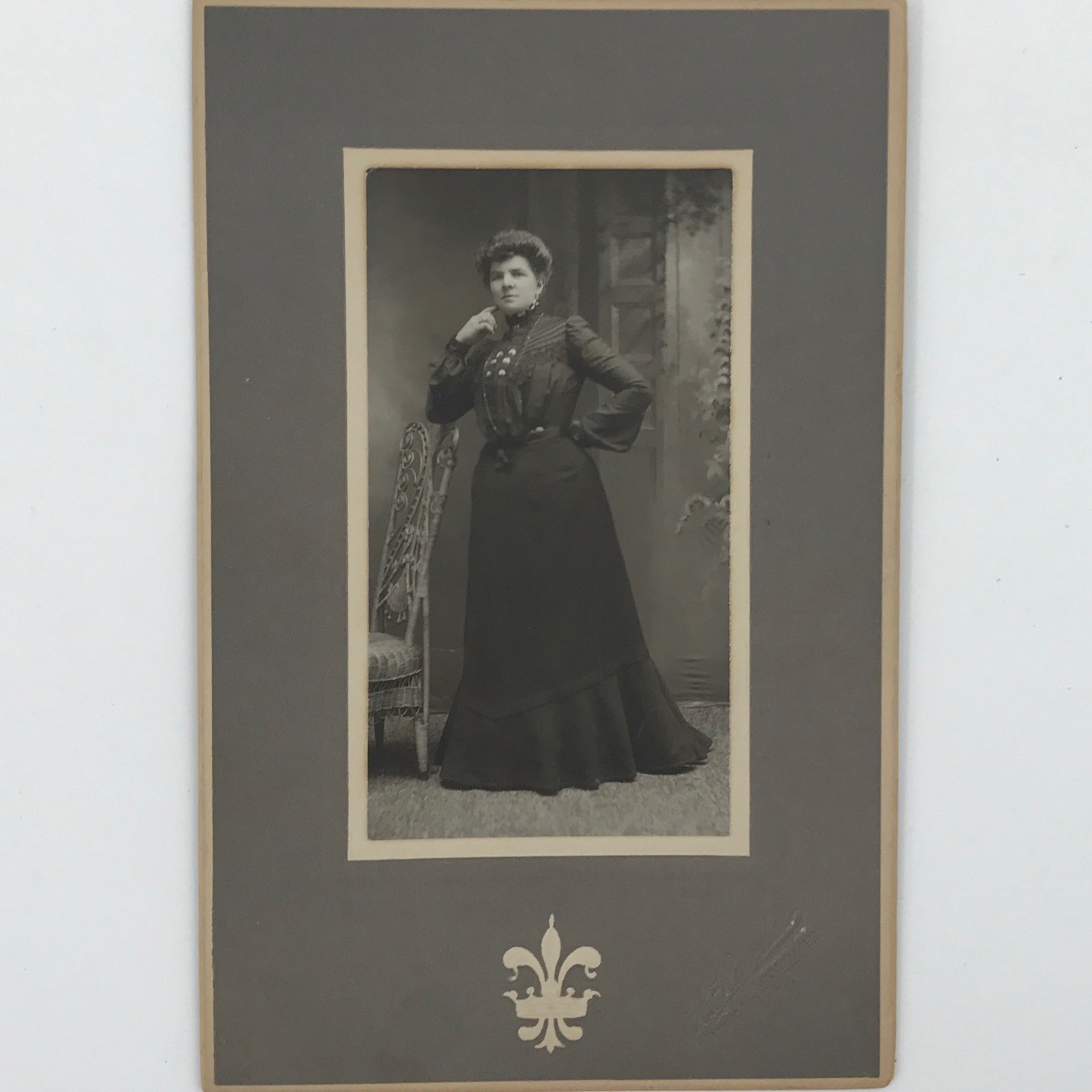 Antique B&W Photograph of A Woman 1890's - 1905 Henry Hercher Milwaukee, WI