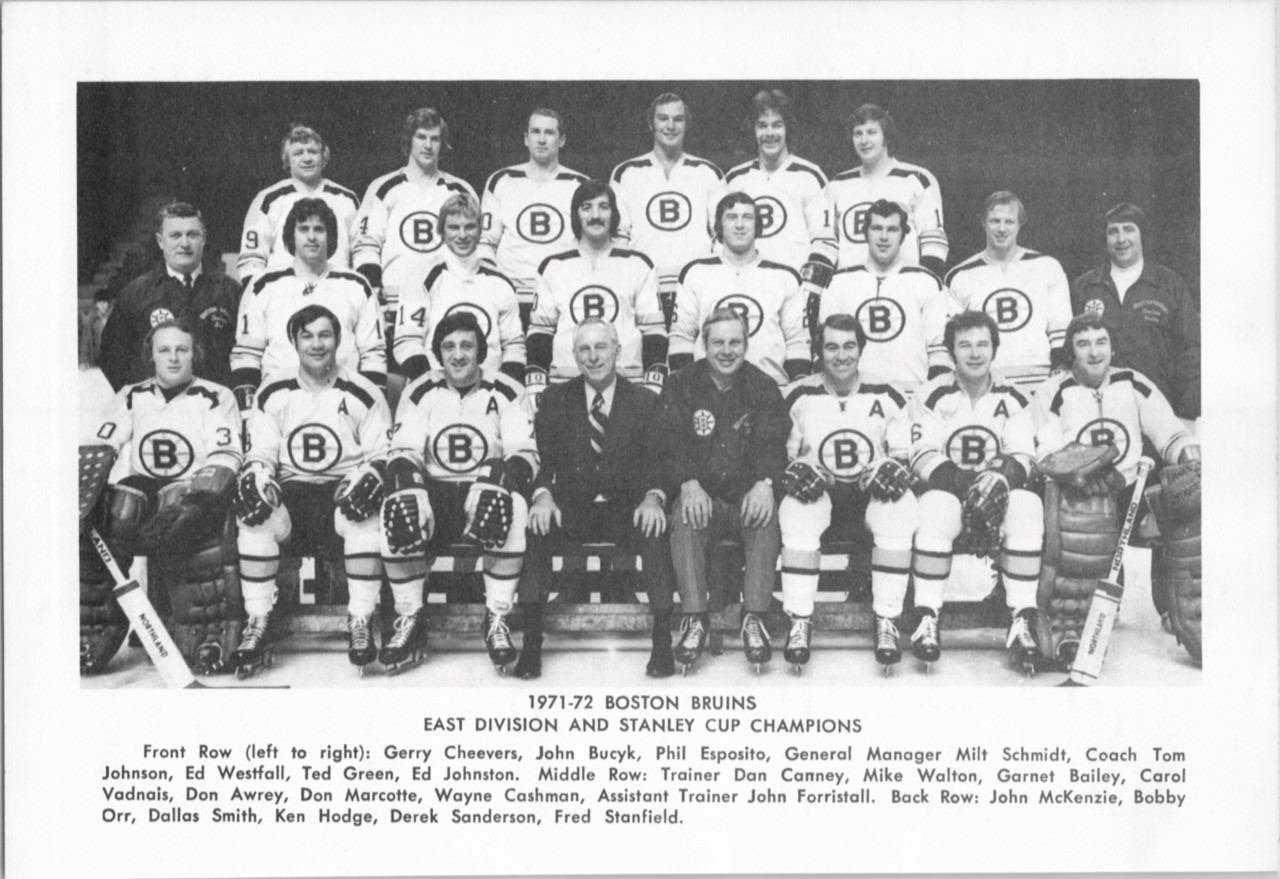 1971-72 Boston Bruins Team Photo - Bobby Orr, Phil Esposito - Vintage  Page