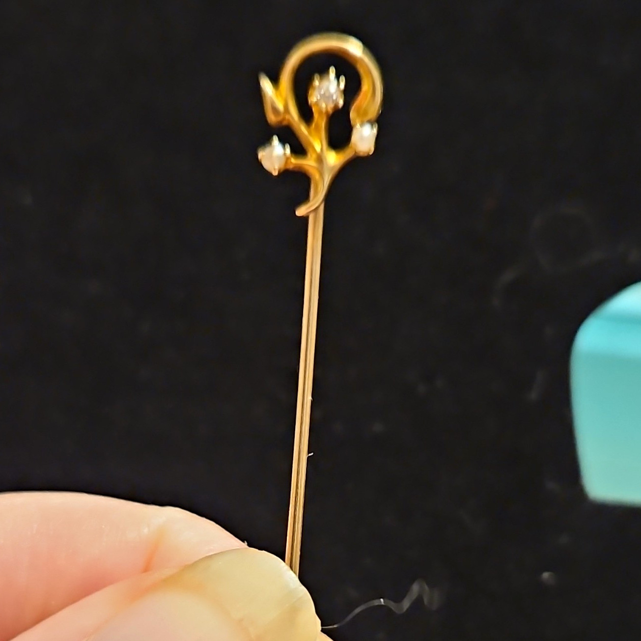 Antique Art Nouveau/Edwardian old (1890-1910) stickpin
