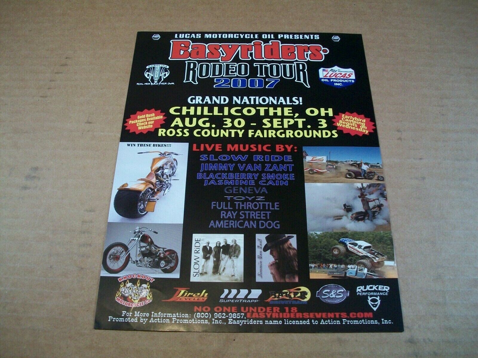 2007 Easyriders Rodeo Tour ~ Event Advertisement ~ Chillicothe, Ohio