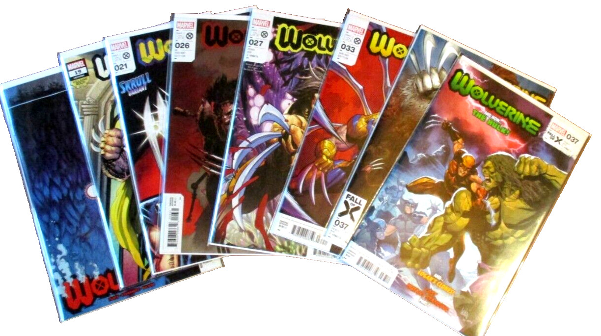 QTY 8 WOLVERINE  MARVEL COMICS 19-19-21-26-27-33-37-37 H107