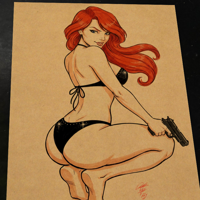 Scarlett G.I. Joe Art Print Signed 8.5x11 | Art by Keyeske