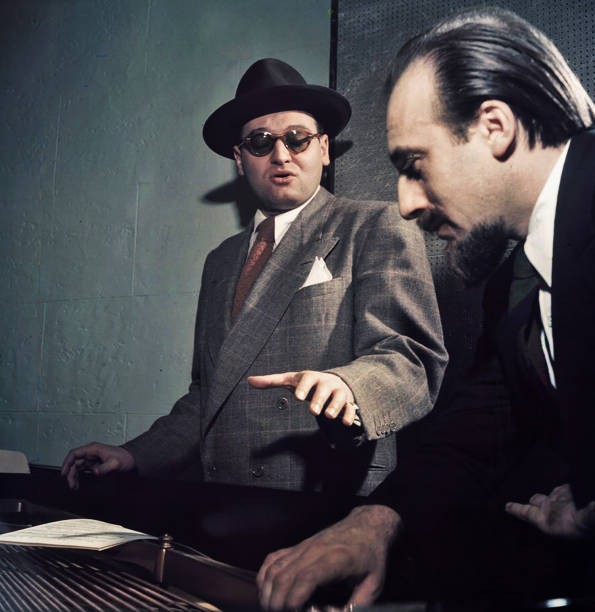 Frankie Laine and Mitch Miller New York NY between 1946 and 1948 Old Photo 1