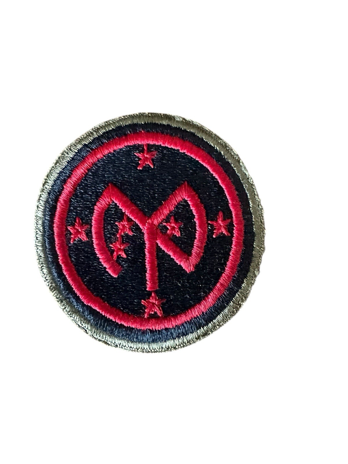 ORIGINAL WWII US 27TH INFANTRY DIVISION SLEEVE INSIGNIA PATCH-OD BORDER