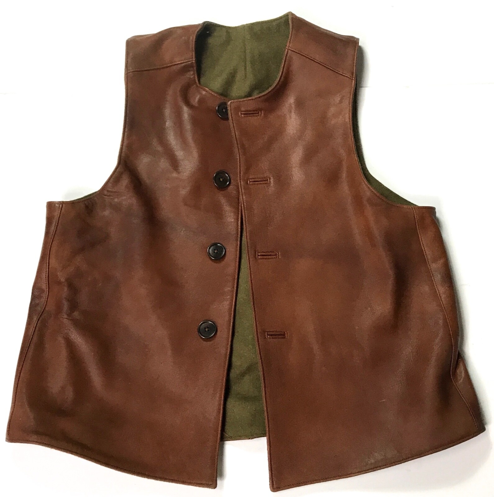 WWI US ARMY M1917 LEATHER COMBAT FIELD JERKIN-SIZE 2 (42-44R) MEDIUM LARGE