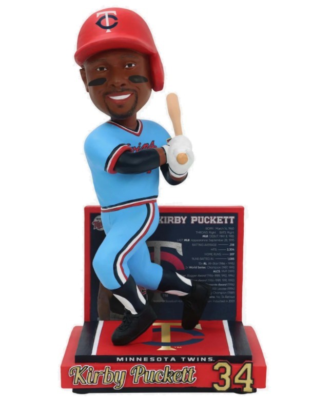 Kirby Puckett (Minnesota Twins) Career Stats MLB Bobblehead Kirby Puckett (Minnesota Twins) Career Stats MLB Bobblehead
