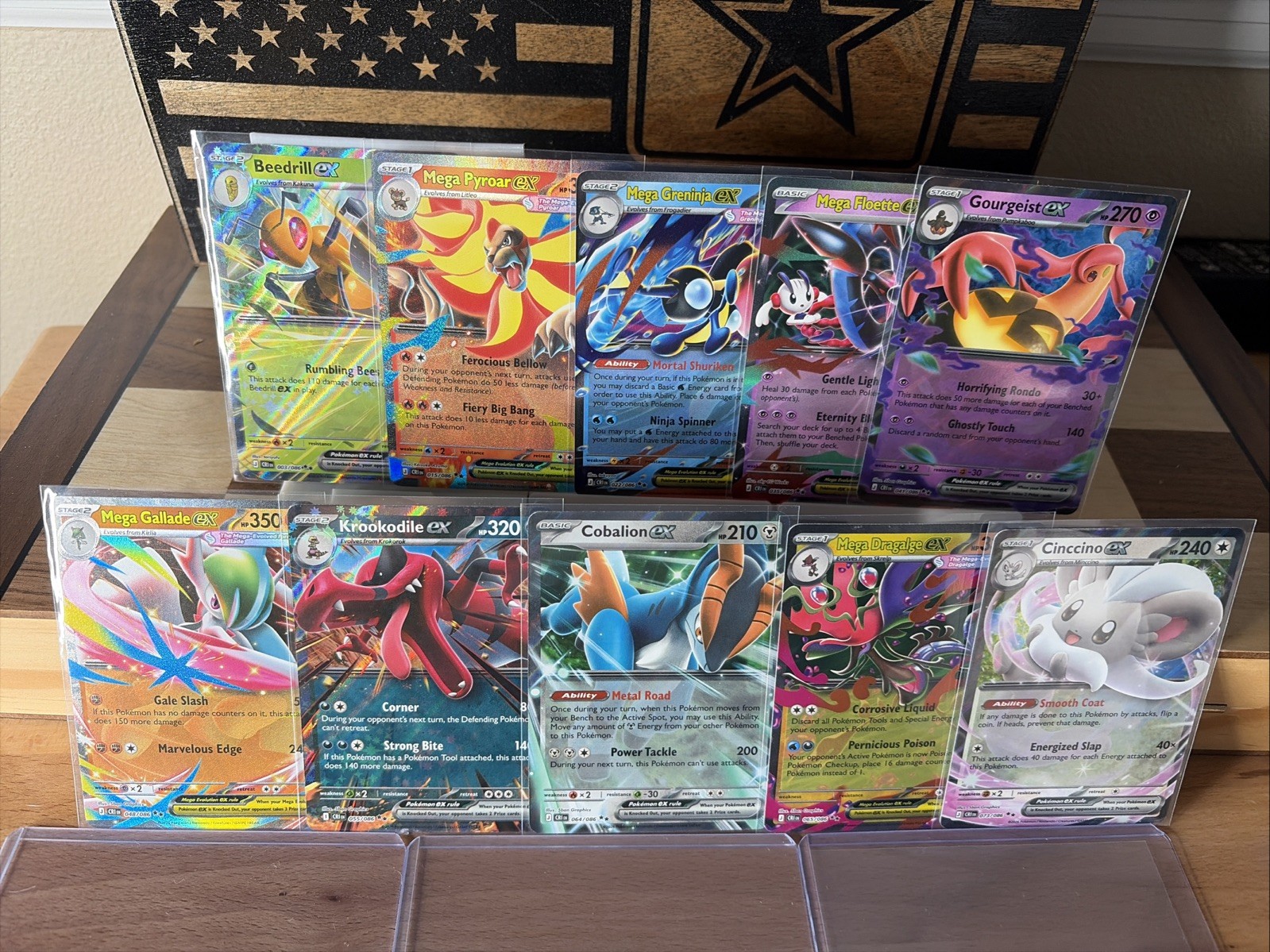 Set Of All 10 Double Rare Ex Cards From Pokémon Mega Evolution - Chaos Rising Set Of All 10 Double Rare Ex Cards From Pokémon Mega Evolution - Chaos Rising