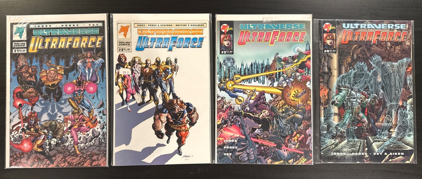 Ultraforce Malibu Comics Vol 1 #1-4, 8,9. Vol 2 #1, 4-15. Ultraverse Prelude #1.