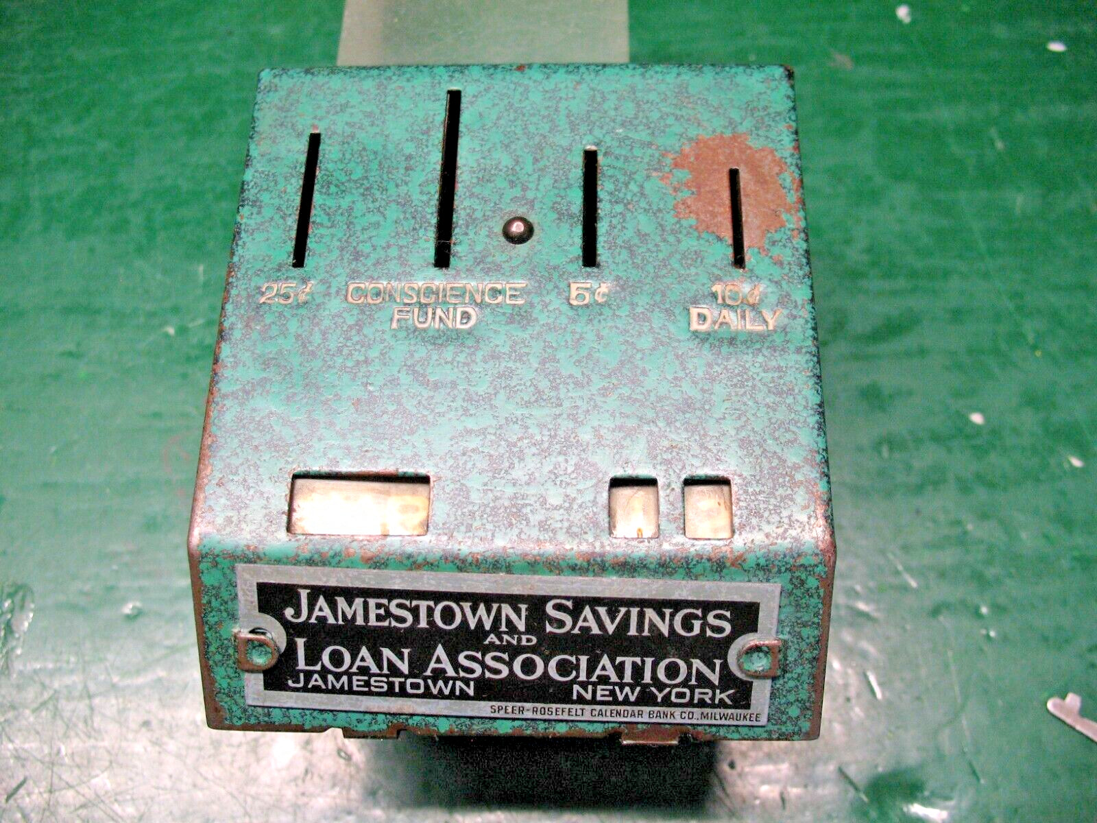 VINTAGE  SPEER ROSEFELT CALENDAR BANK  JAMESTOWN SAVINGS & LOAN NY w/ ORIG. KEY