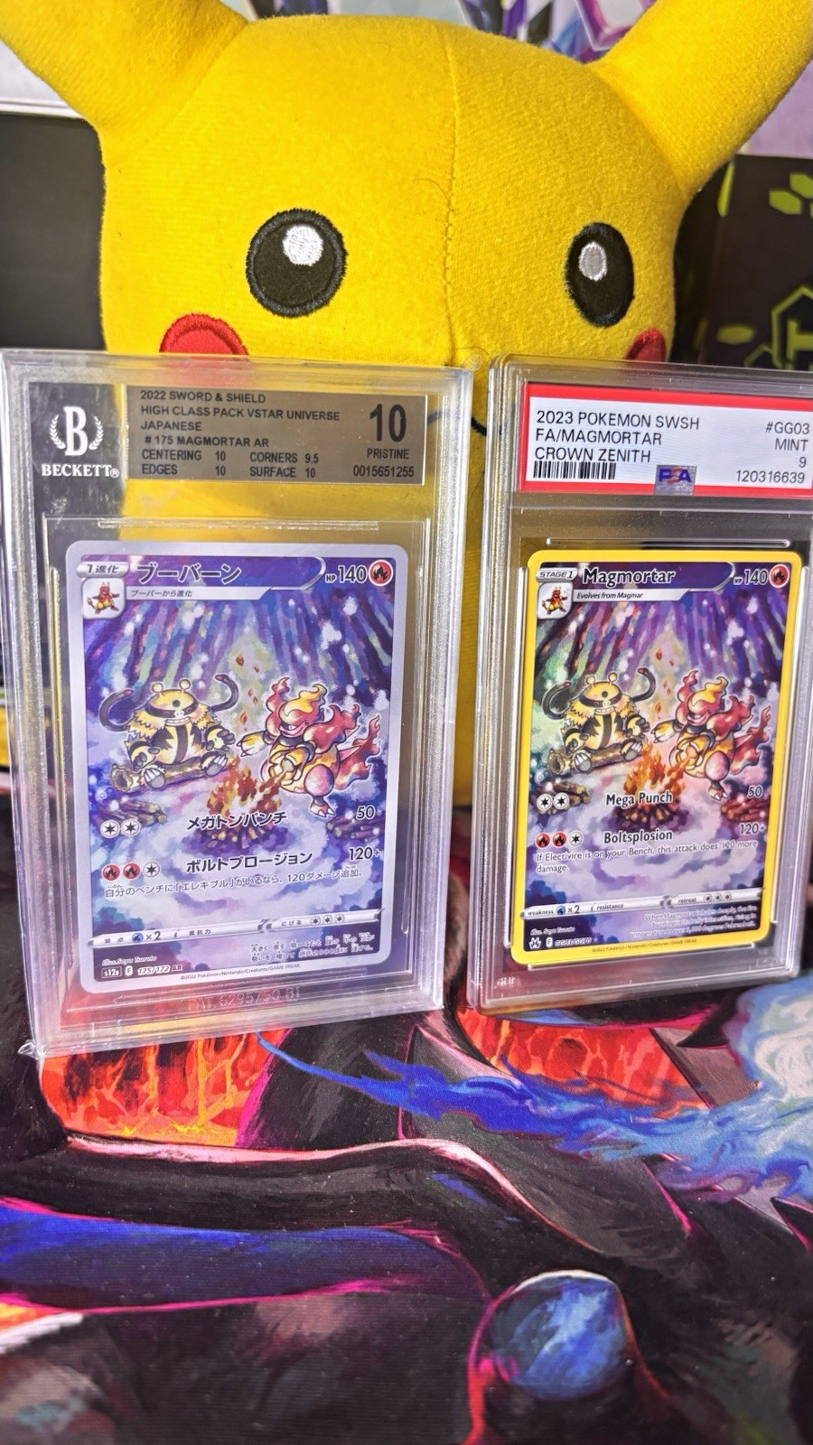 Pokémon Magmortar 2 Graded Card Lot Crown Zenith/VSTAR Universe GG03 175/172