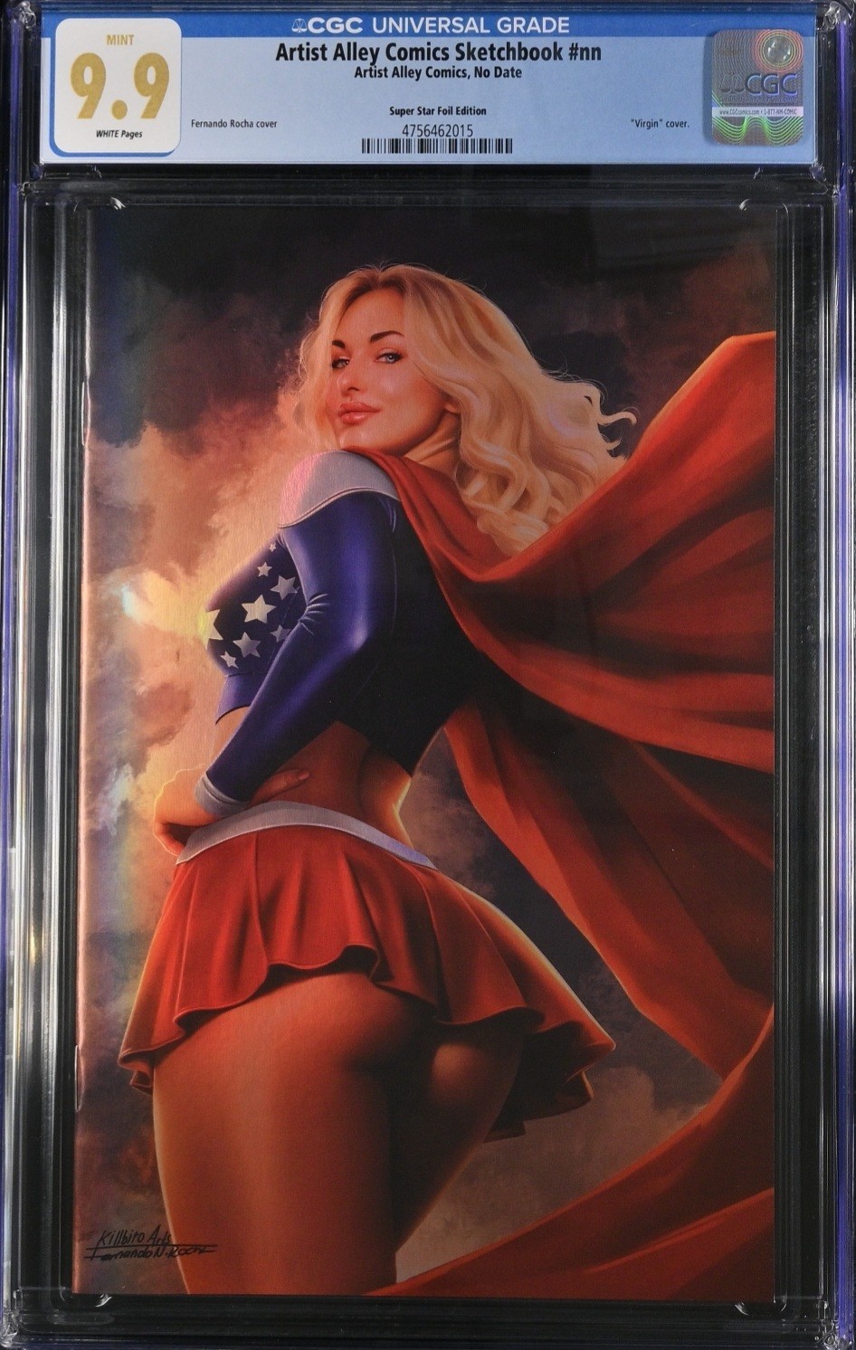 🔥CGC 9.9🔥 Artist Alley Sketchbook: Supergirl Foil - 2026 - Fernando Rocha