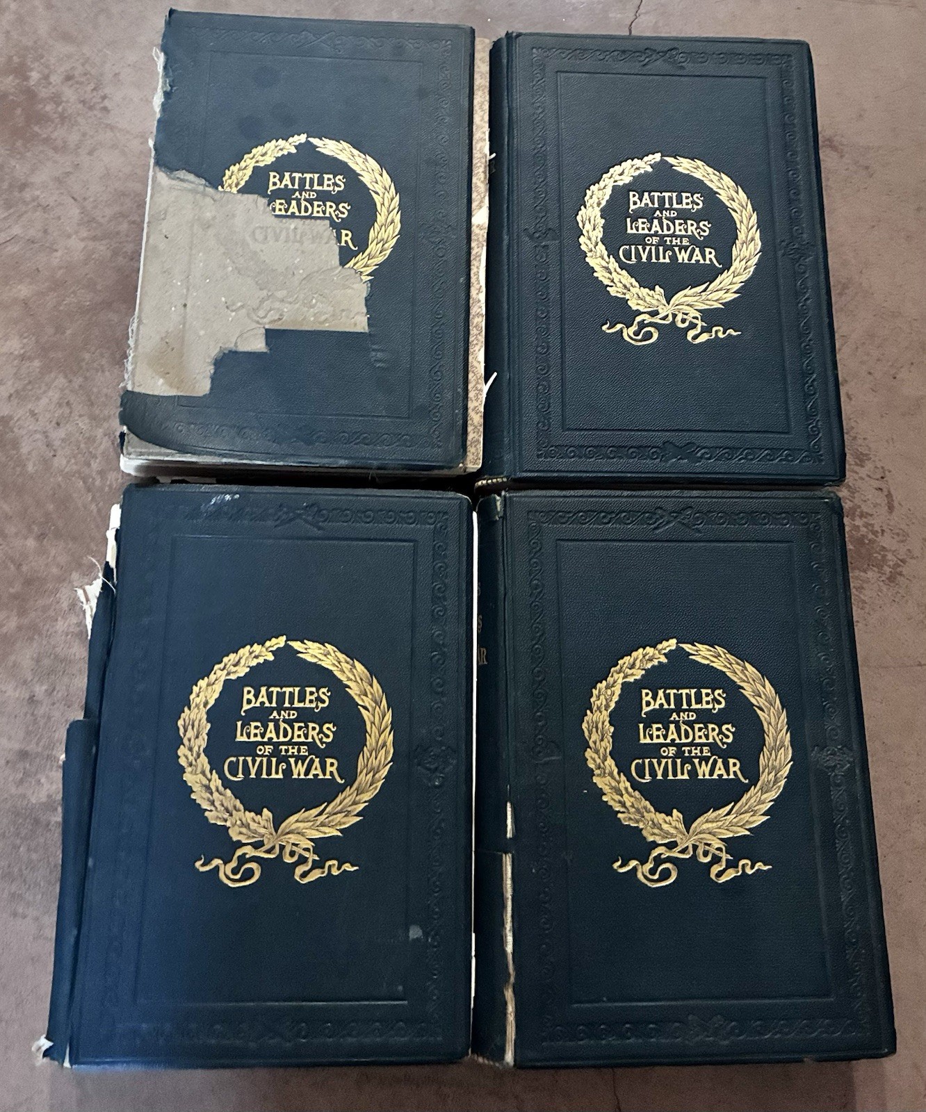 1887-1888 Battles Leaders Civil War 4 Vol Original Century Co Set
