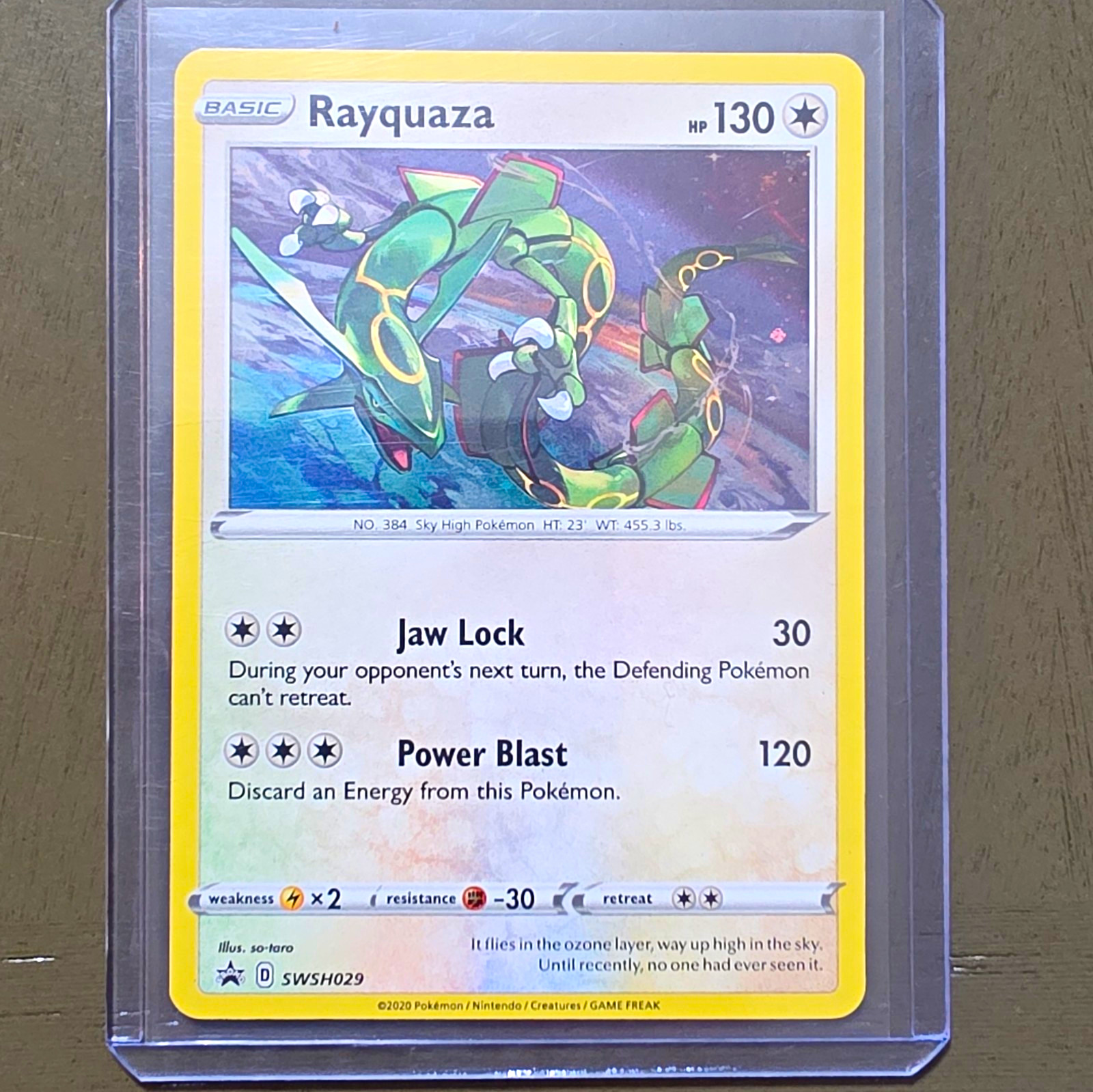 Pokémon Rayquaza SWSH029 Holo Promo - SWSH Black Star Promo 2020 English