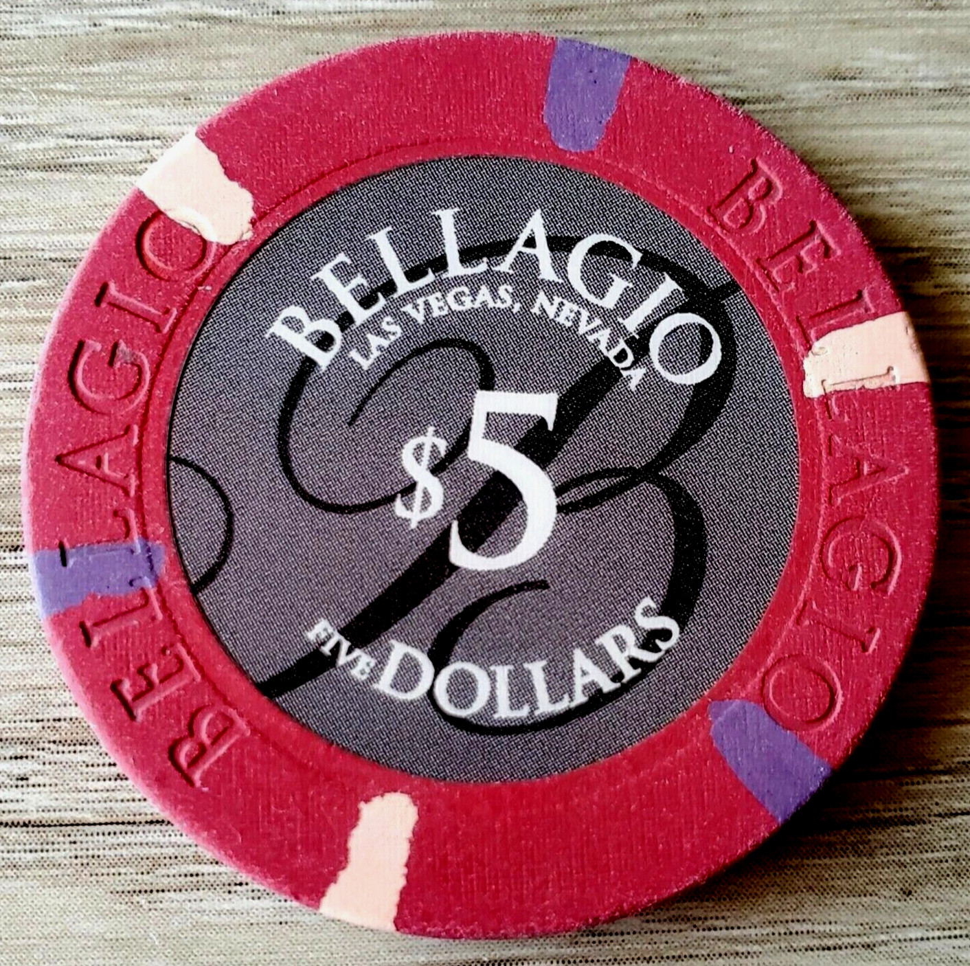 $5 Las Vegas Bellagio Casino Chip 