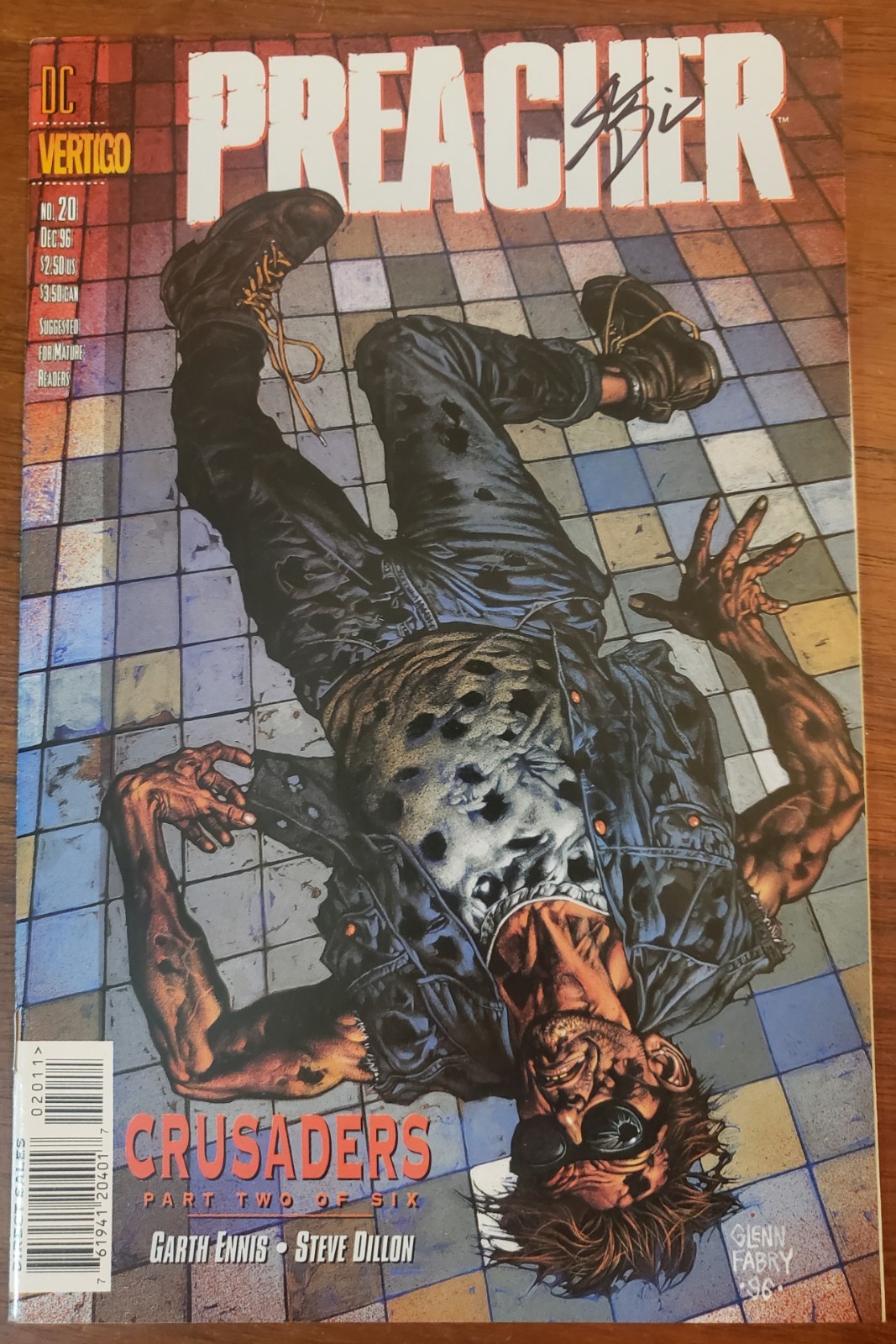 Steve Dillon Signed Preacher 20 DC Comics Vertigo Garth Ennis