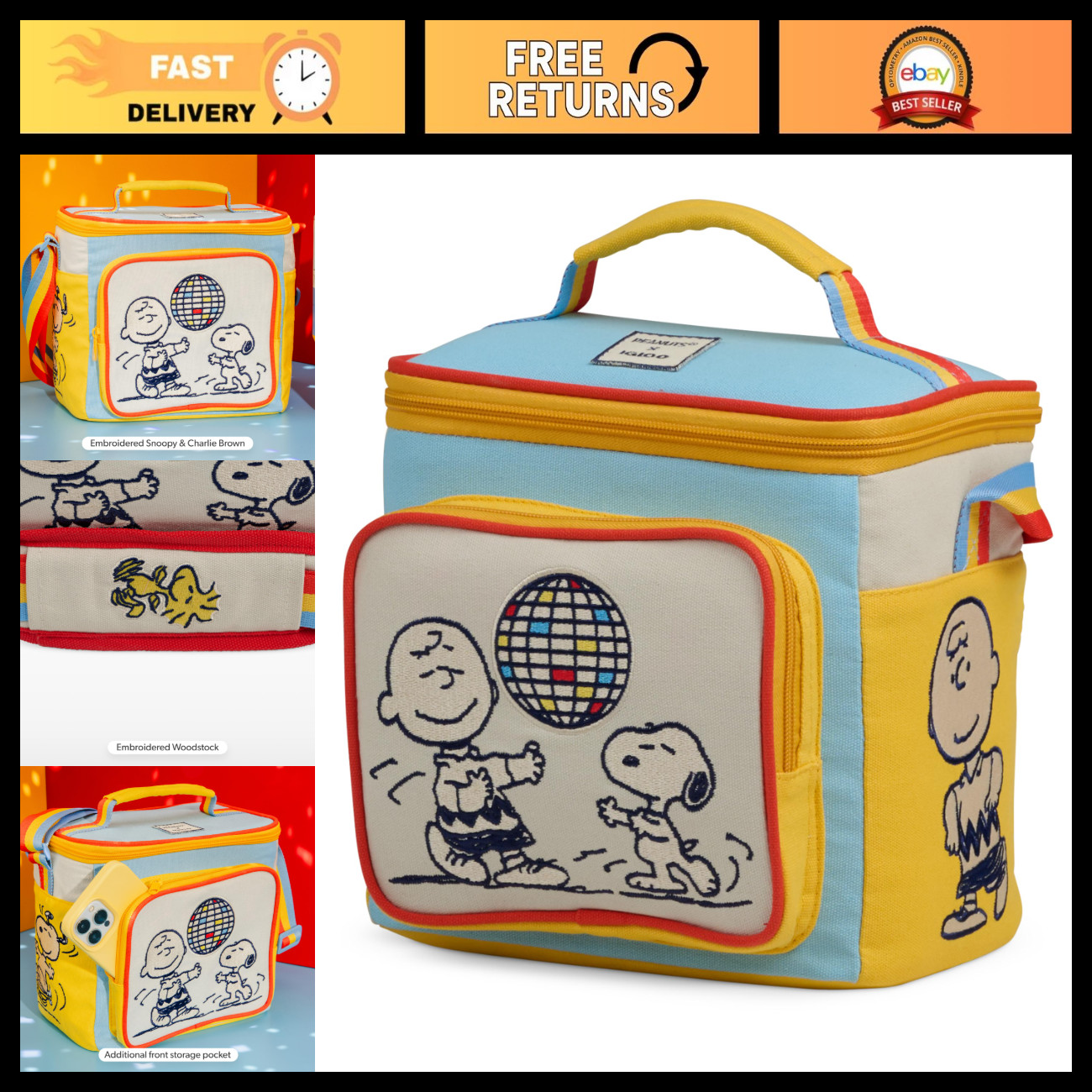 Snoopy Soft Sided Cooler | Igloo Peanuts Collection | Insulated, Portable, Fun D