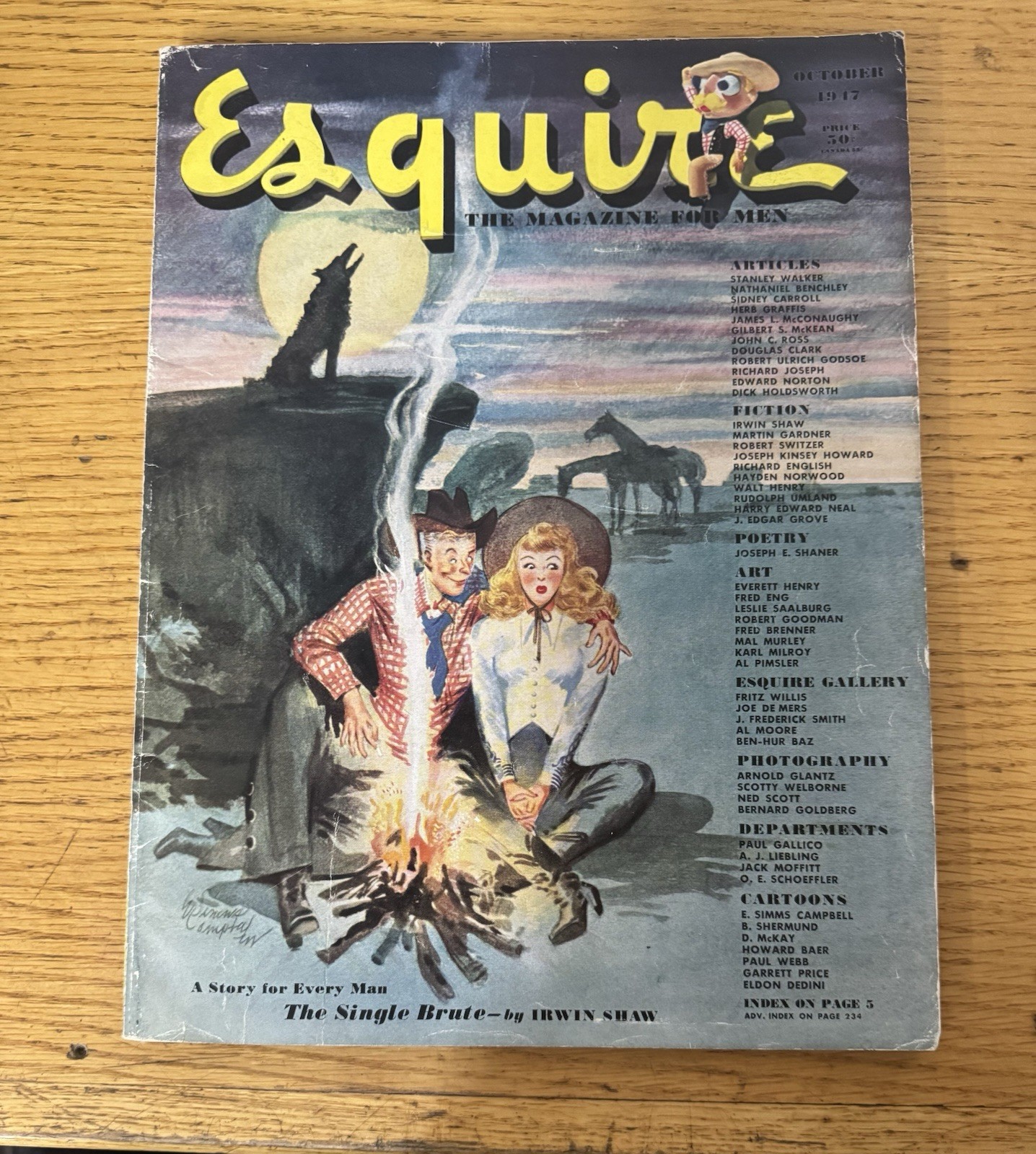 Esquire Magazine - October 1947. Holiday Issue. Literary, Art, Fashion For Men