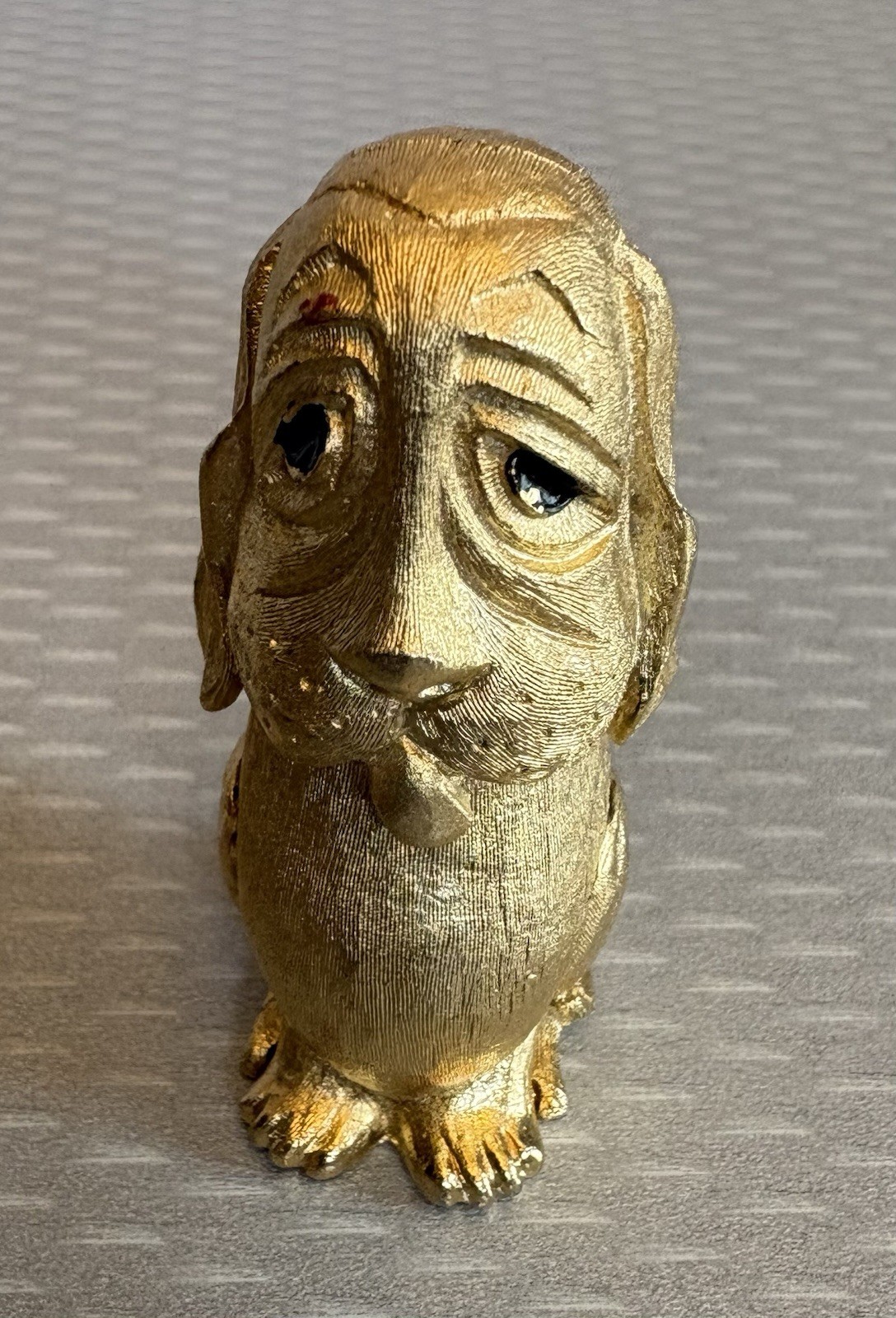 Vintage Rosenfeld by Florenza Hound Dog Lighter Sad-Eyed Goldtone Figural 2\