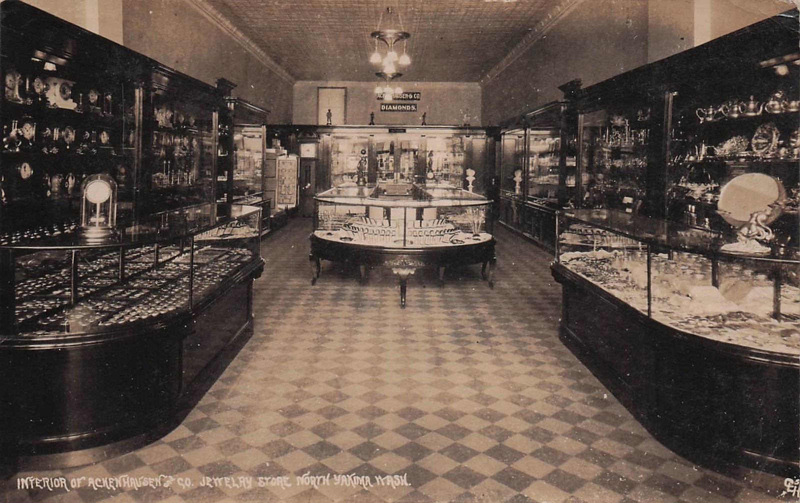 RPPC Yakima WA Washington Jewelry Store Early 1900s Photo Interior Postcard 1A