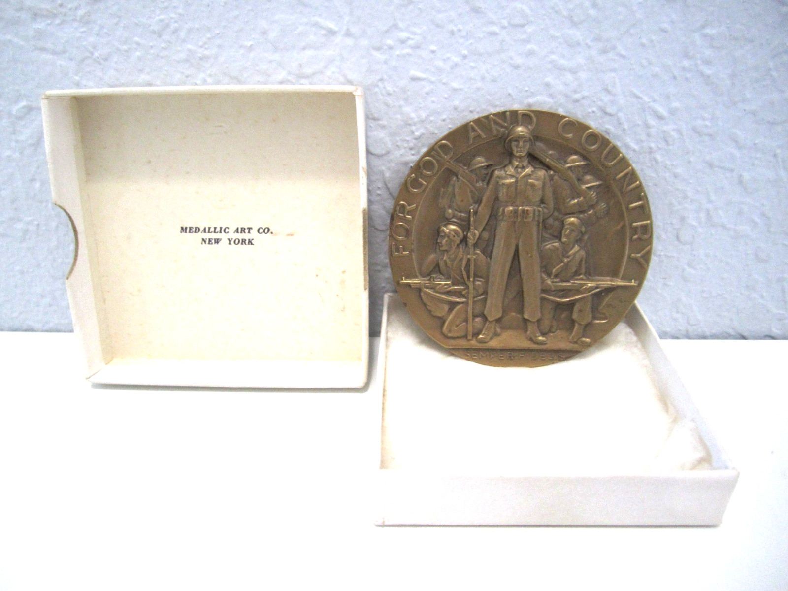 1960s American Legion School Award Bronze Medallion 2.5” God Country Service