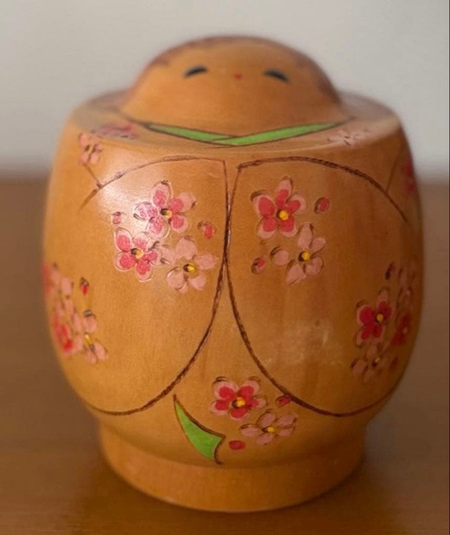 Umeyoshi Yamagishi Kokeshi doll 11cm/370g 4.5inch 山岸梅好 signed Japan handmade