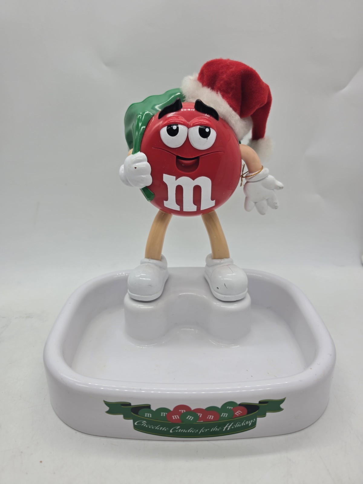 Vintage 1998 M&M Red Christmas Candy Dish Telco Animated Figure Tested Working 