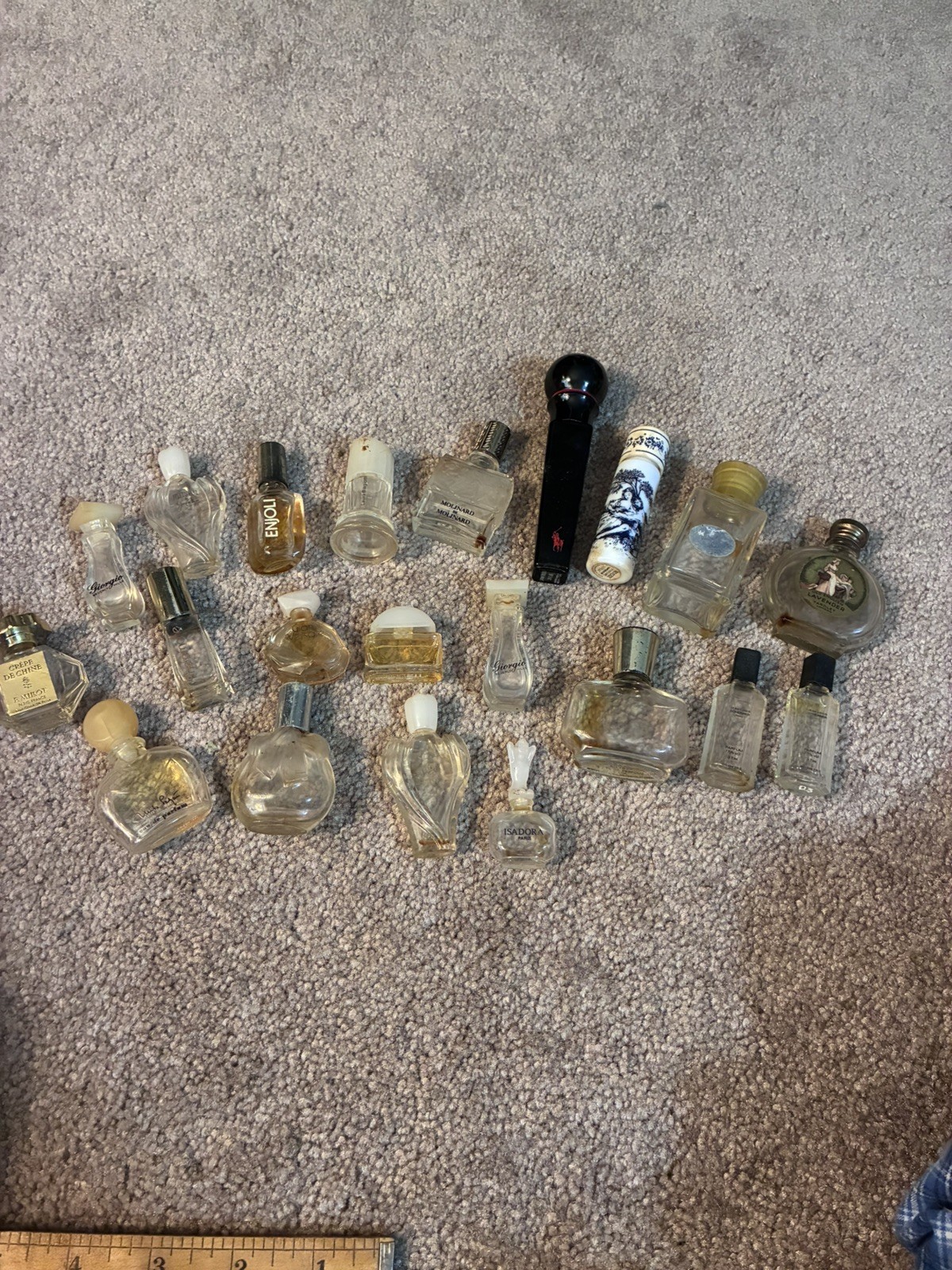 Vintage Empty MINI Perfume Bottles Stoppers Glass Antique Collection