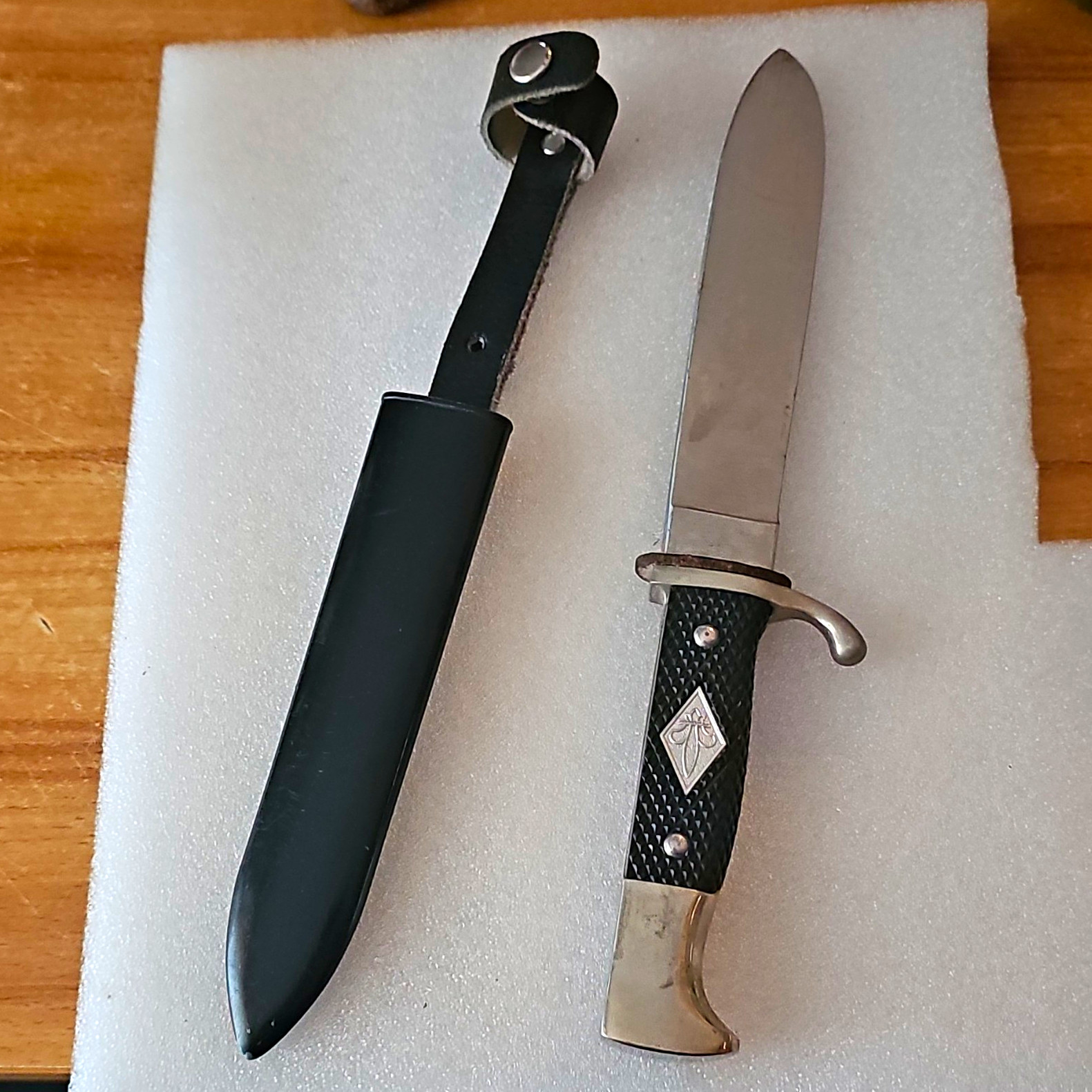 Vintage knife, hunting knife, driving knife, Boy Scout knife Hubertus Solingen