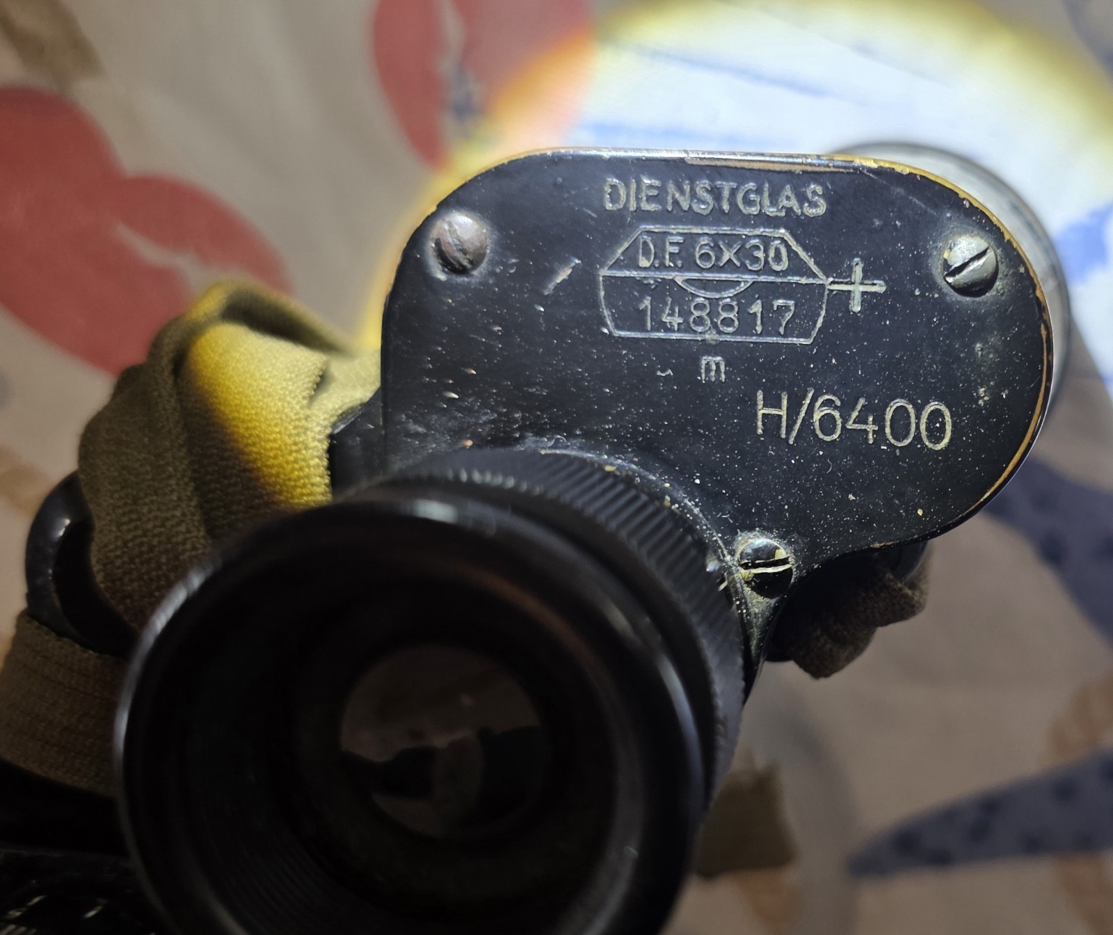 WW2 German Leitz DIENSTGLAS 6 X 30 H/6400 M Wehrmacht Binoculars W/Reticle WW2 German Leitz DIENSTGLAS 6 X 30 H/6400 M Wehrmacht Binoculars W/Reticle