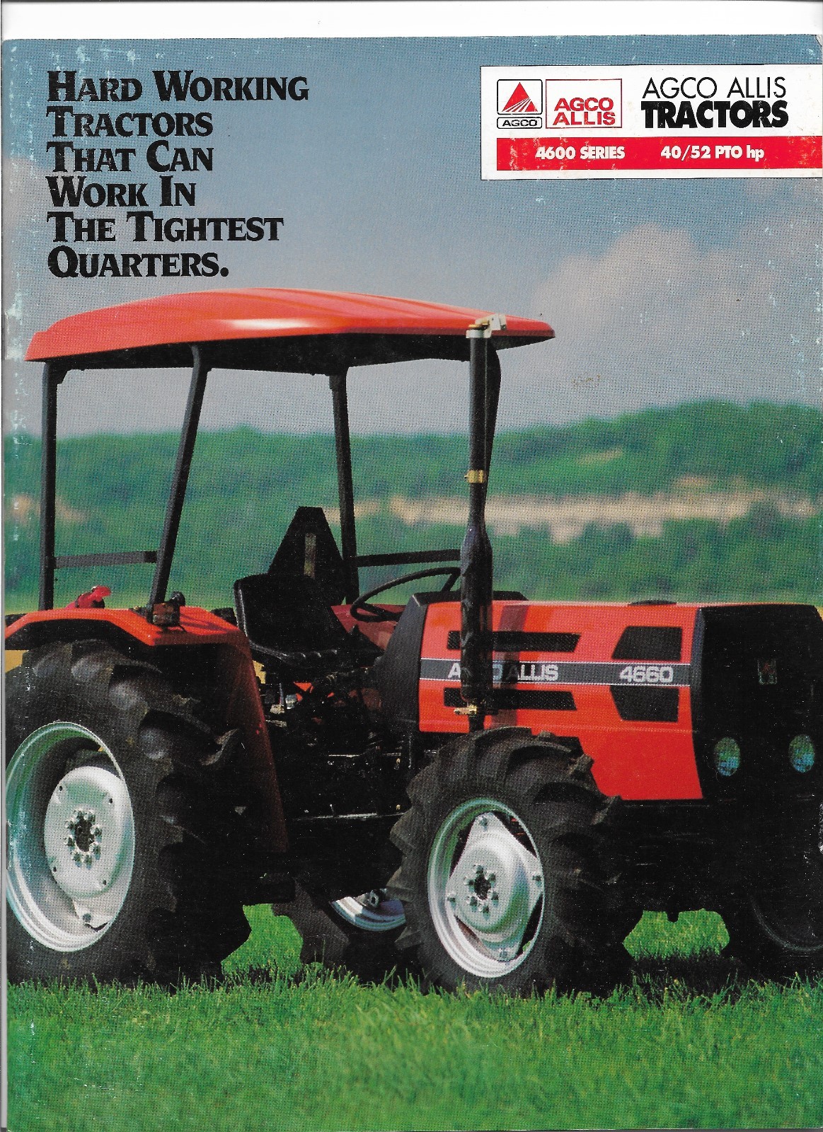 Original OEM Agco Allis 40 52 PTO HP 4600 Series 4650 4660 Dealer Sales Brochure